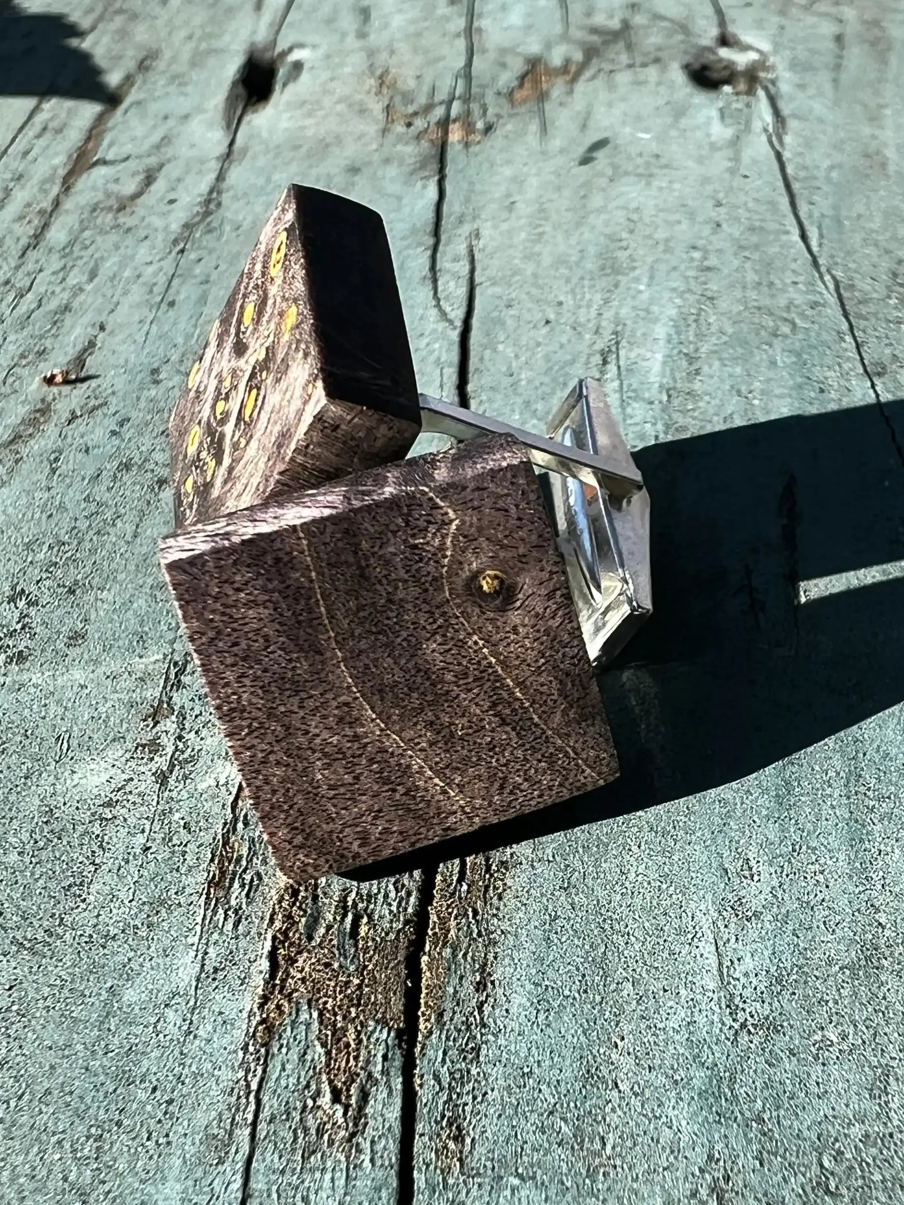 Buckeye Burl & Sterling Silver Cufflinks | Ronin Machinewerks