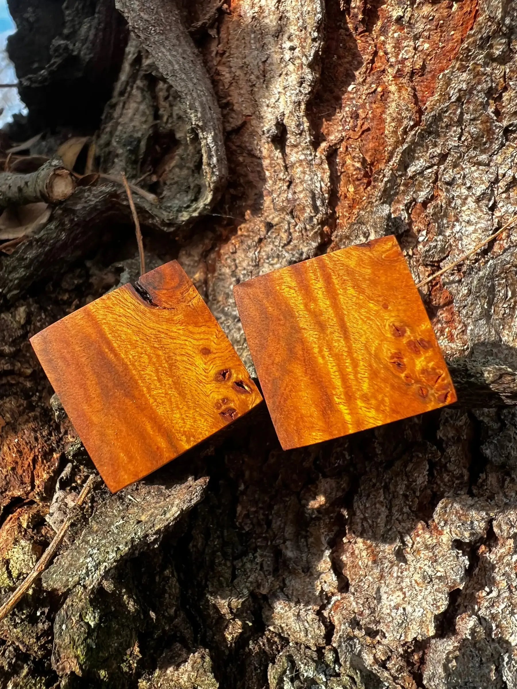 Chittum Burl & Sterling Silver Cufflinks | Ronin Machinewerks
