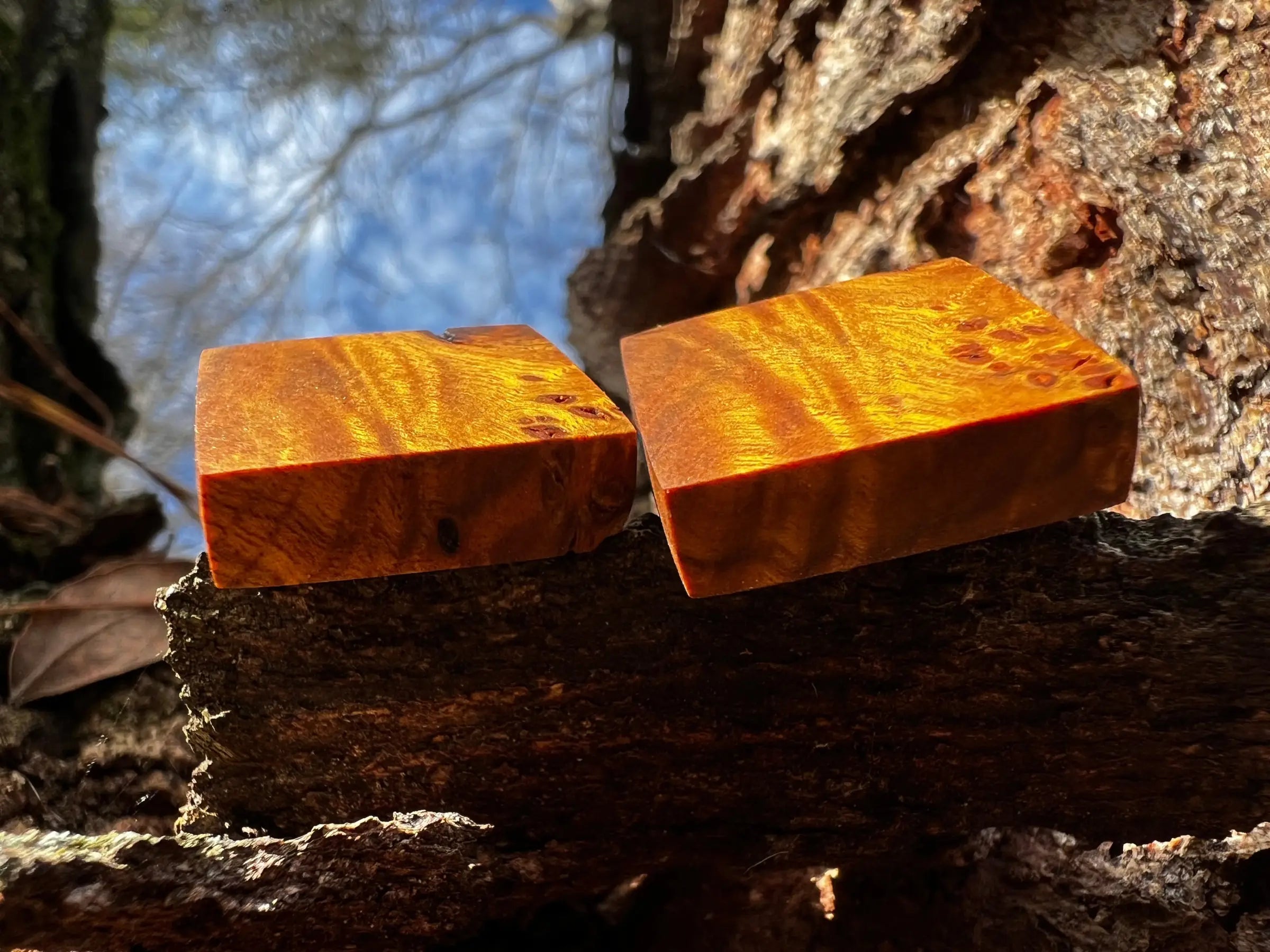 Chittum Burl & Sterling Silver Cufflinks | Ronin Machinewerks