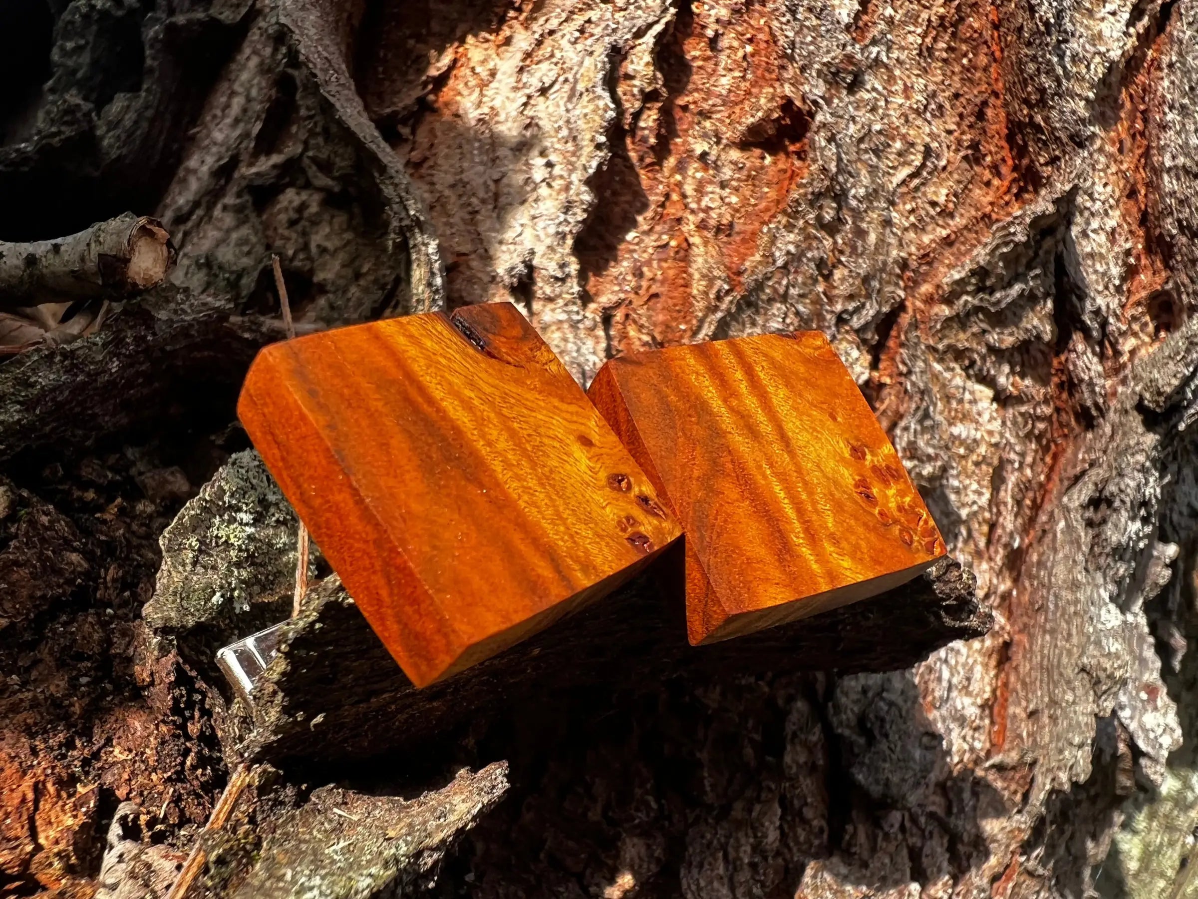 Chittum Burl & Sterling Silver Cufflinks | Ronin Machinewerks