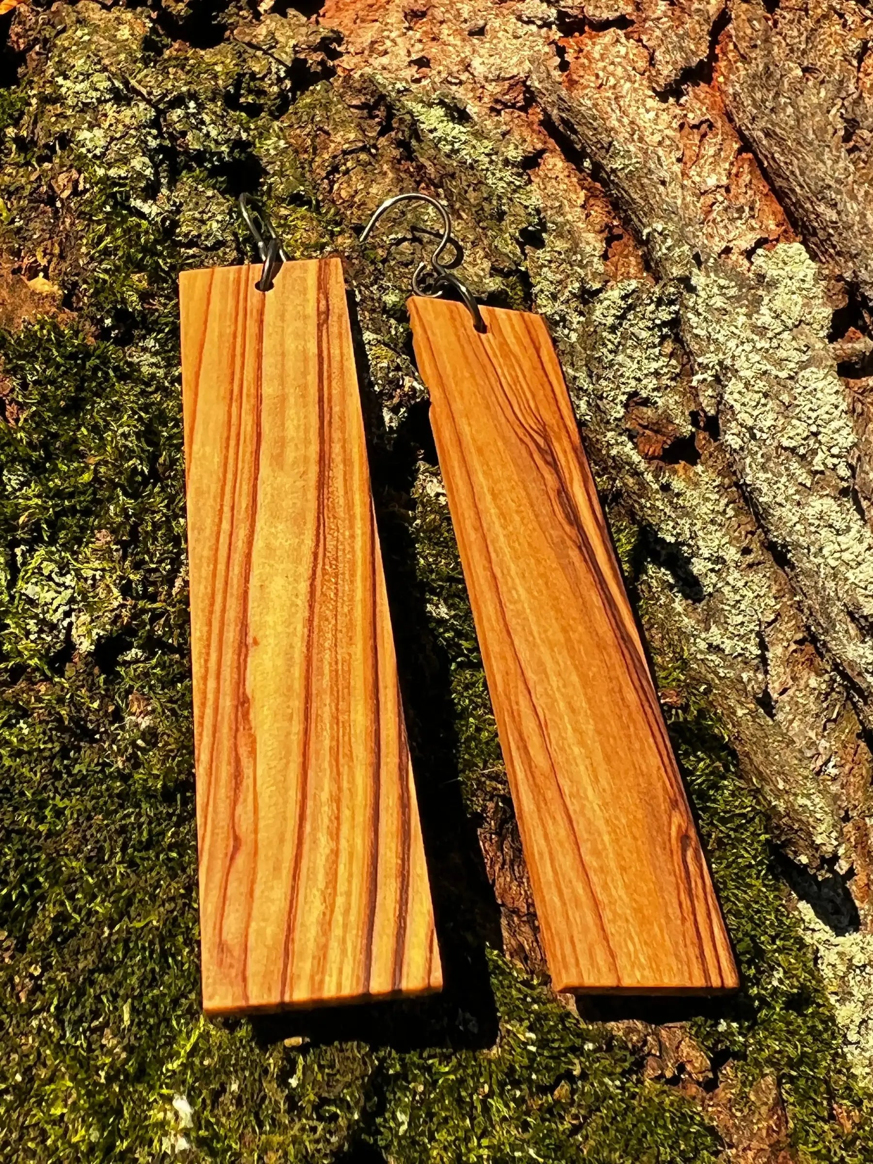 Black and White Ebony Earrings | Large | Ronin Machinewerks