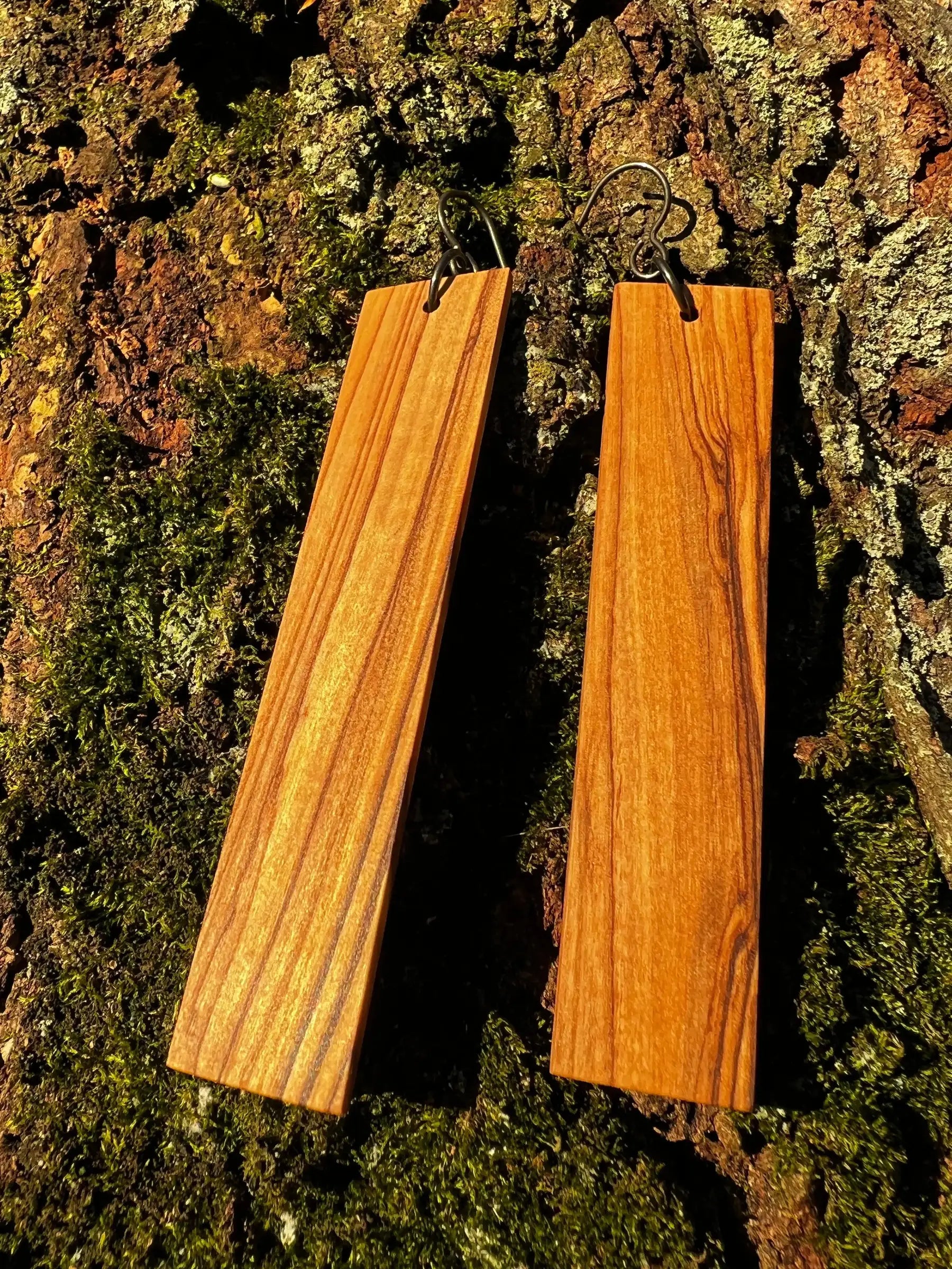 Black and White Ebony Earrings | Large | Ronin Machinewerks