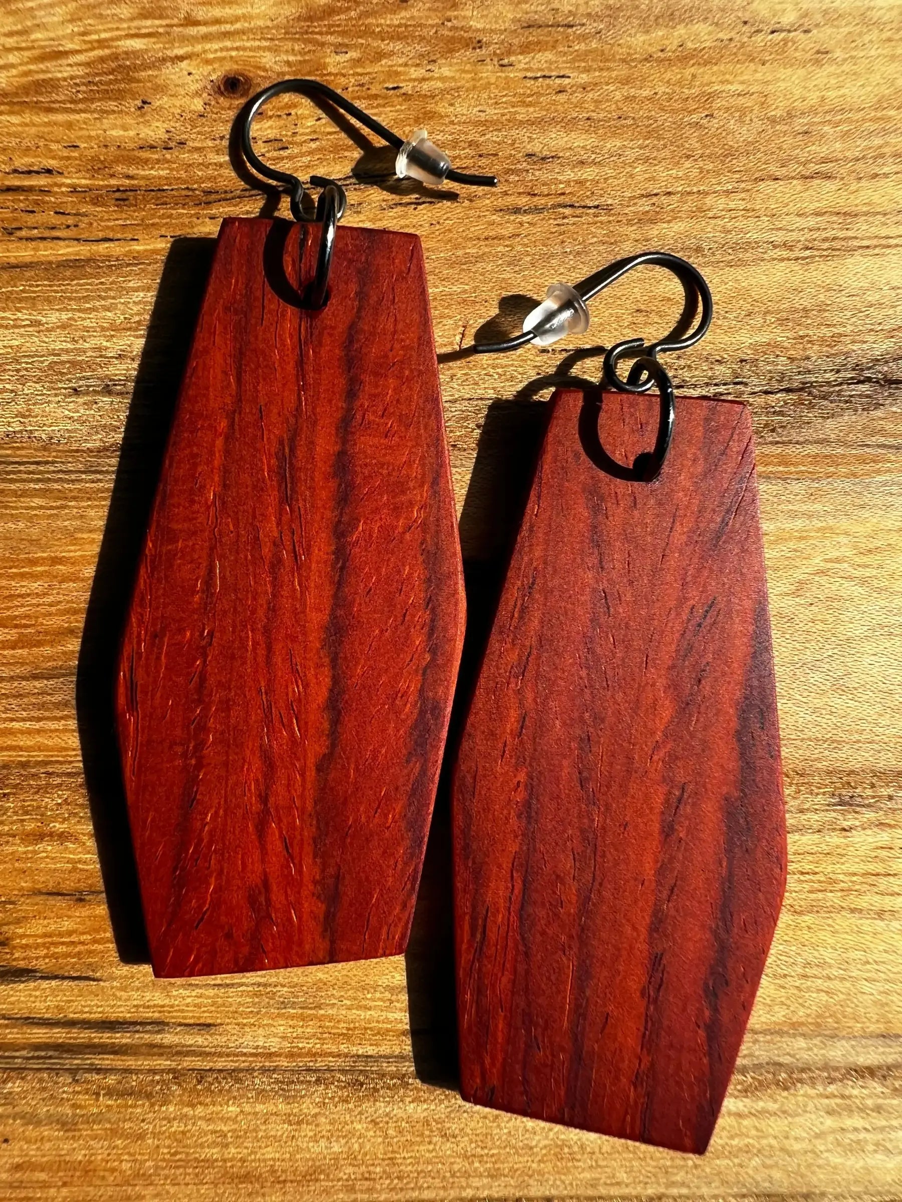 Cocobolo Wood Earrings | Medium | #049 | Ronin Machinewerks