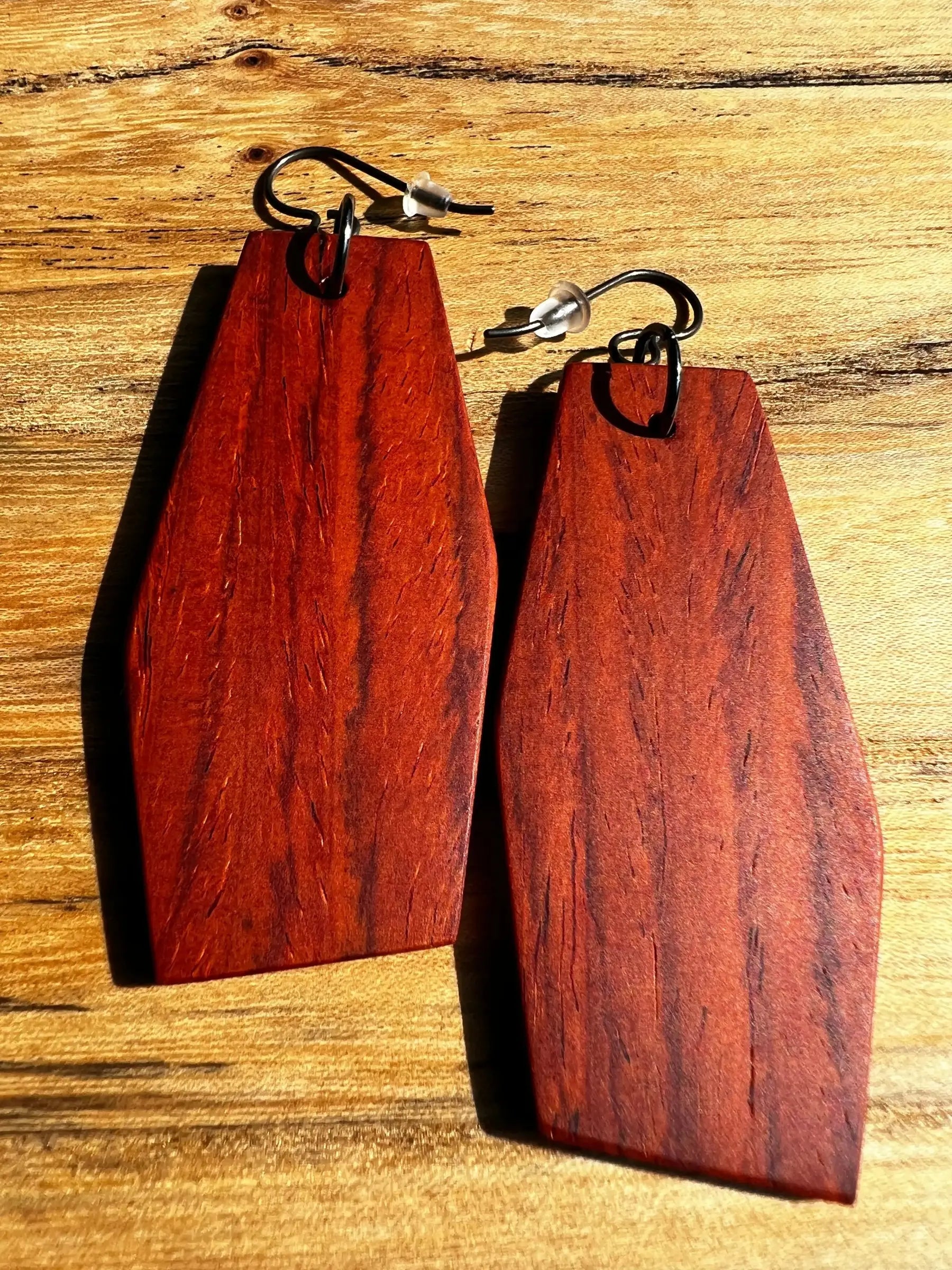 Cocobolo Wood Earrings | Medium | #049 | Ronin Machinewerks