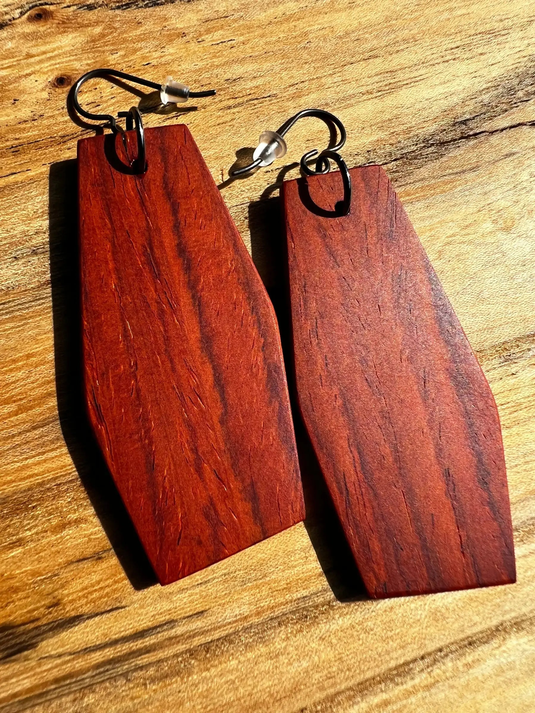 Cocobolo Wood Earrings | Medium | #049 | Ronin Machinewerks