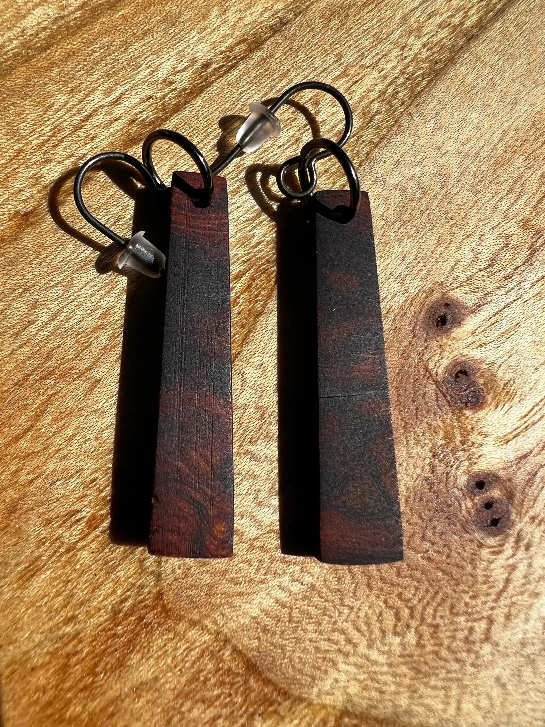 Desert Ironwood Earrings - Ronin Machinewerks Exotic Wood Jewelry