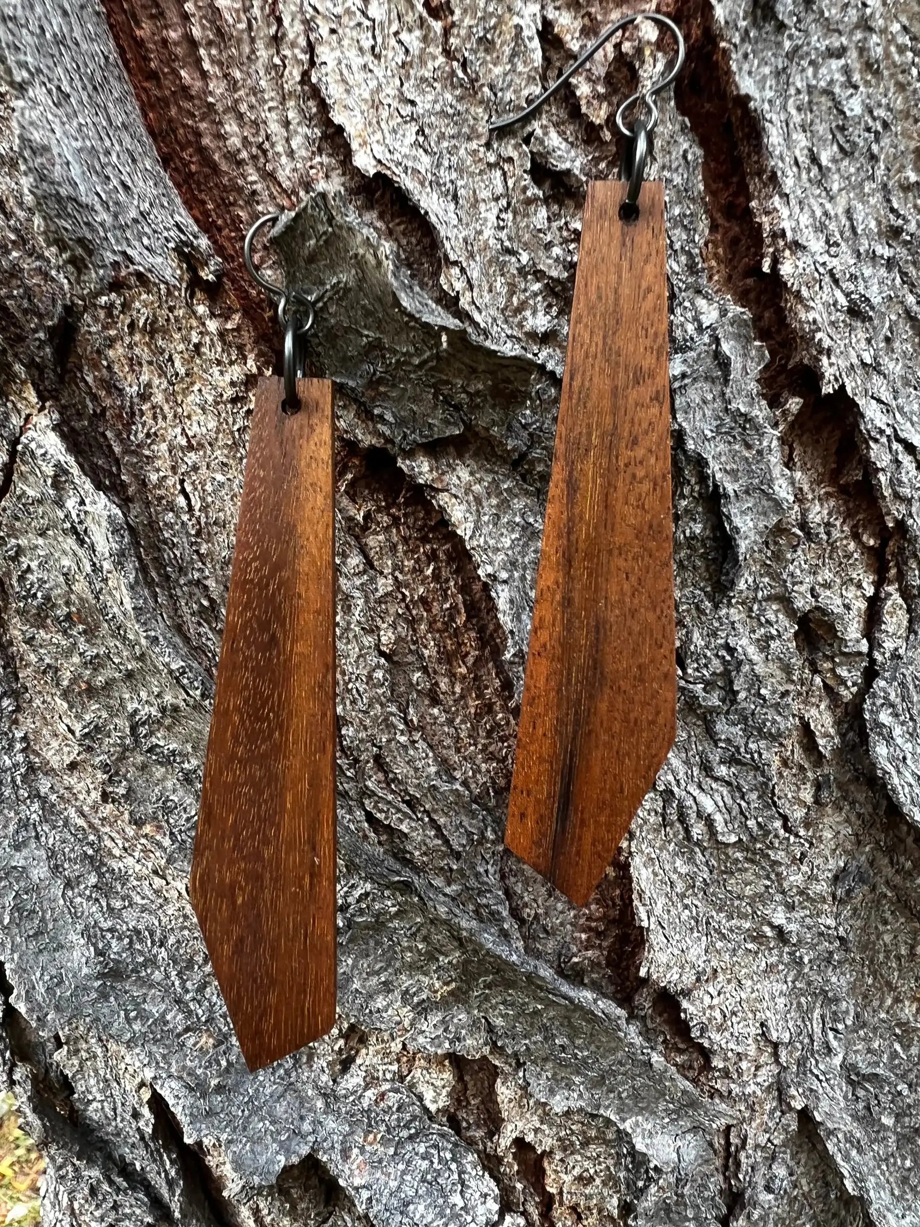 Ipe Roxo Earrings | Large | #178 | Ronin Machinewerks