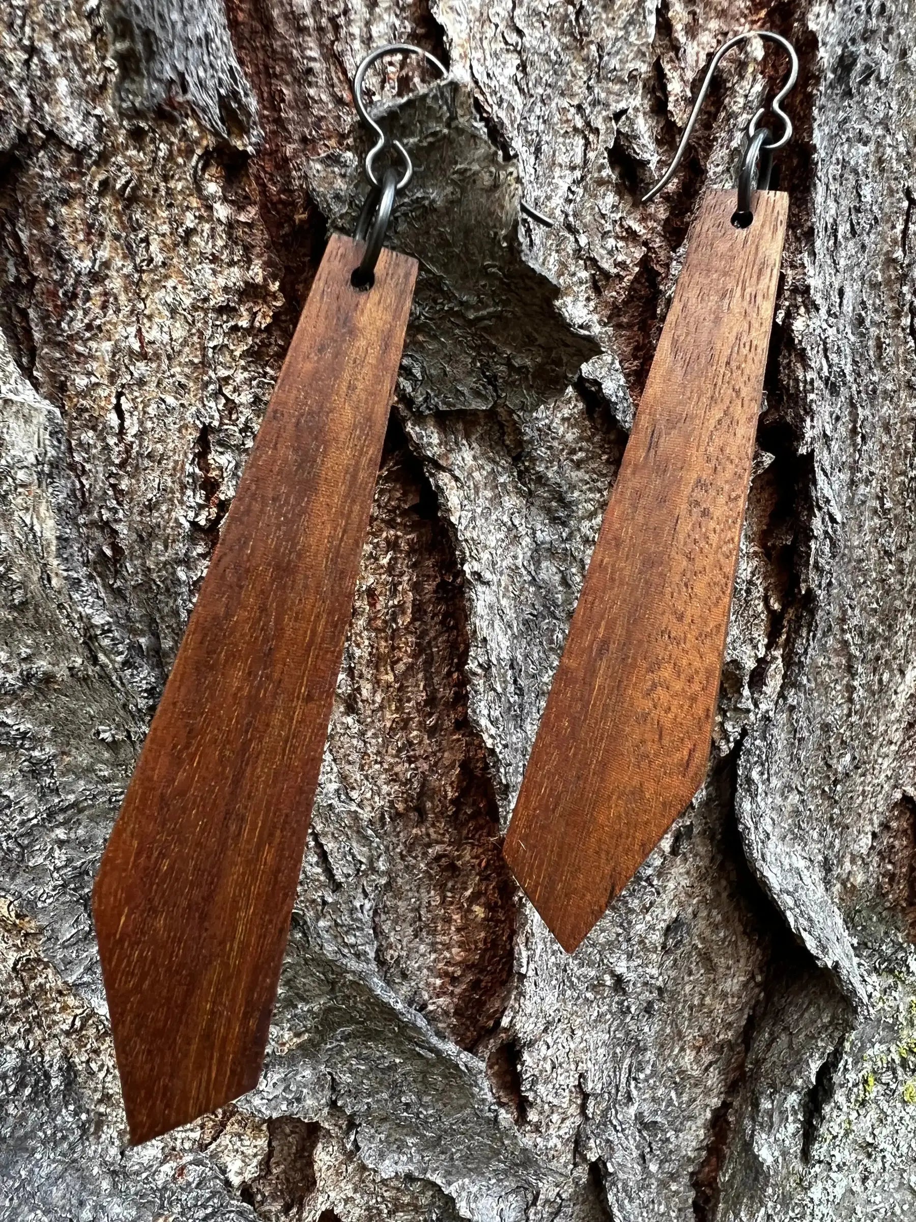 Ipe Roxo Earrings | Large | #178 | Ronin Machinewerks