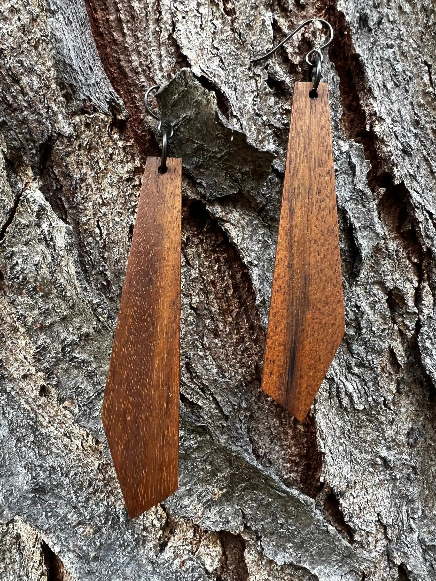 Ipe Roxo Earrings | Large | #178 | Ronin Machinewerks