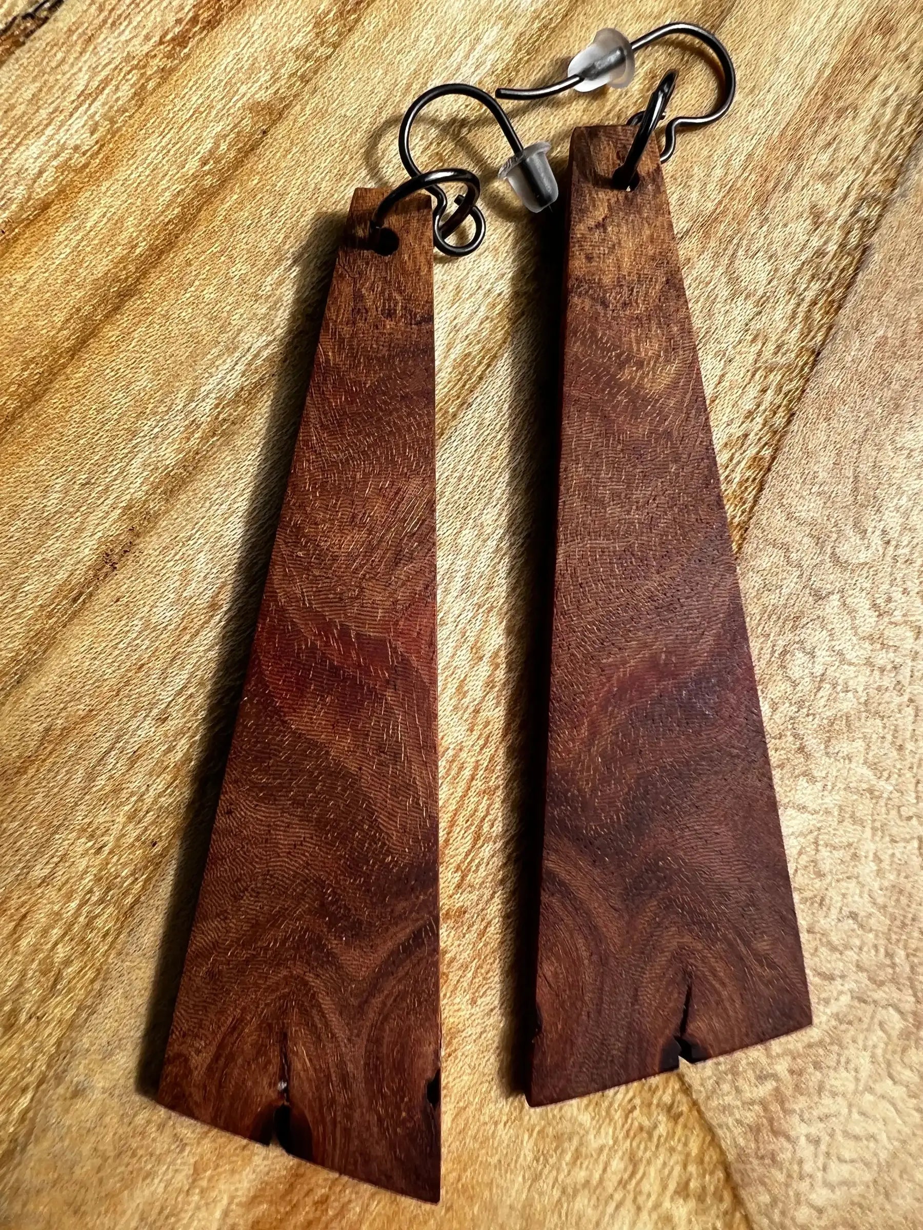 Philippine Ironwood Earrings | Large | Ronin Machinewerks