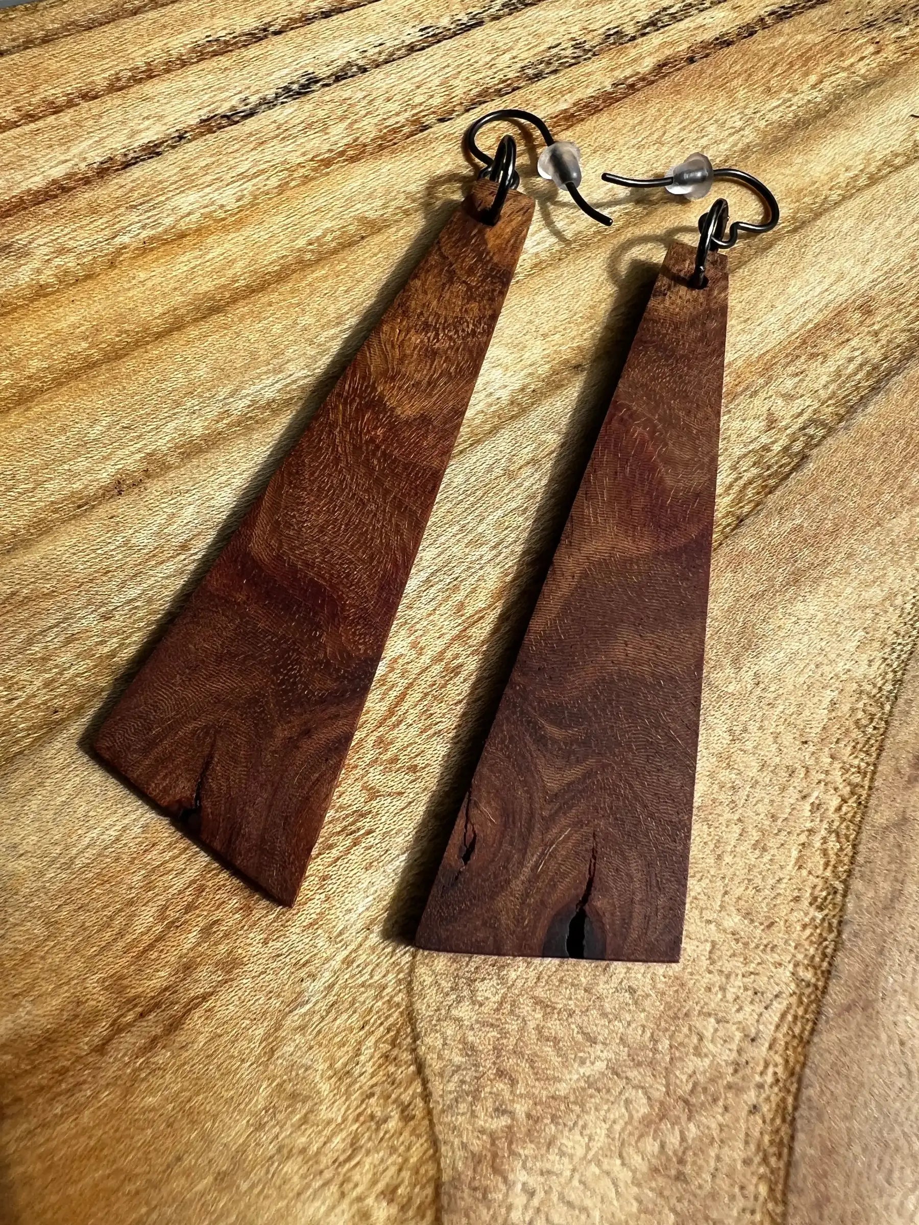 Philippine Ironwood Earrings | Large | Ronin Machinewerks