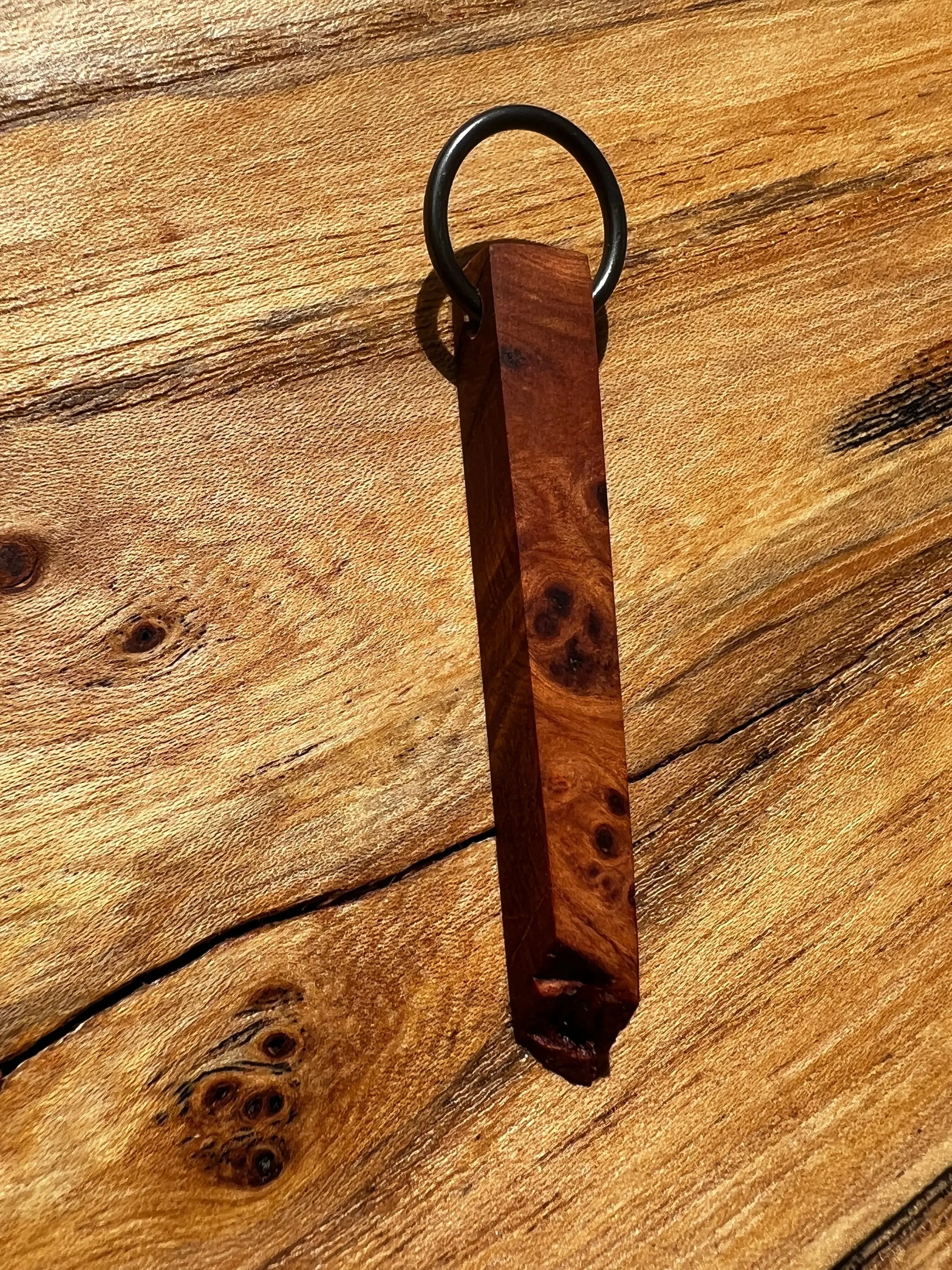 Alligator Juniper Burl Wood Pendant |  #002 | Medium | Ronin Machinewerks