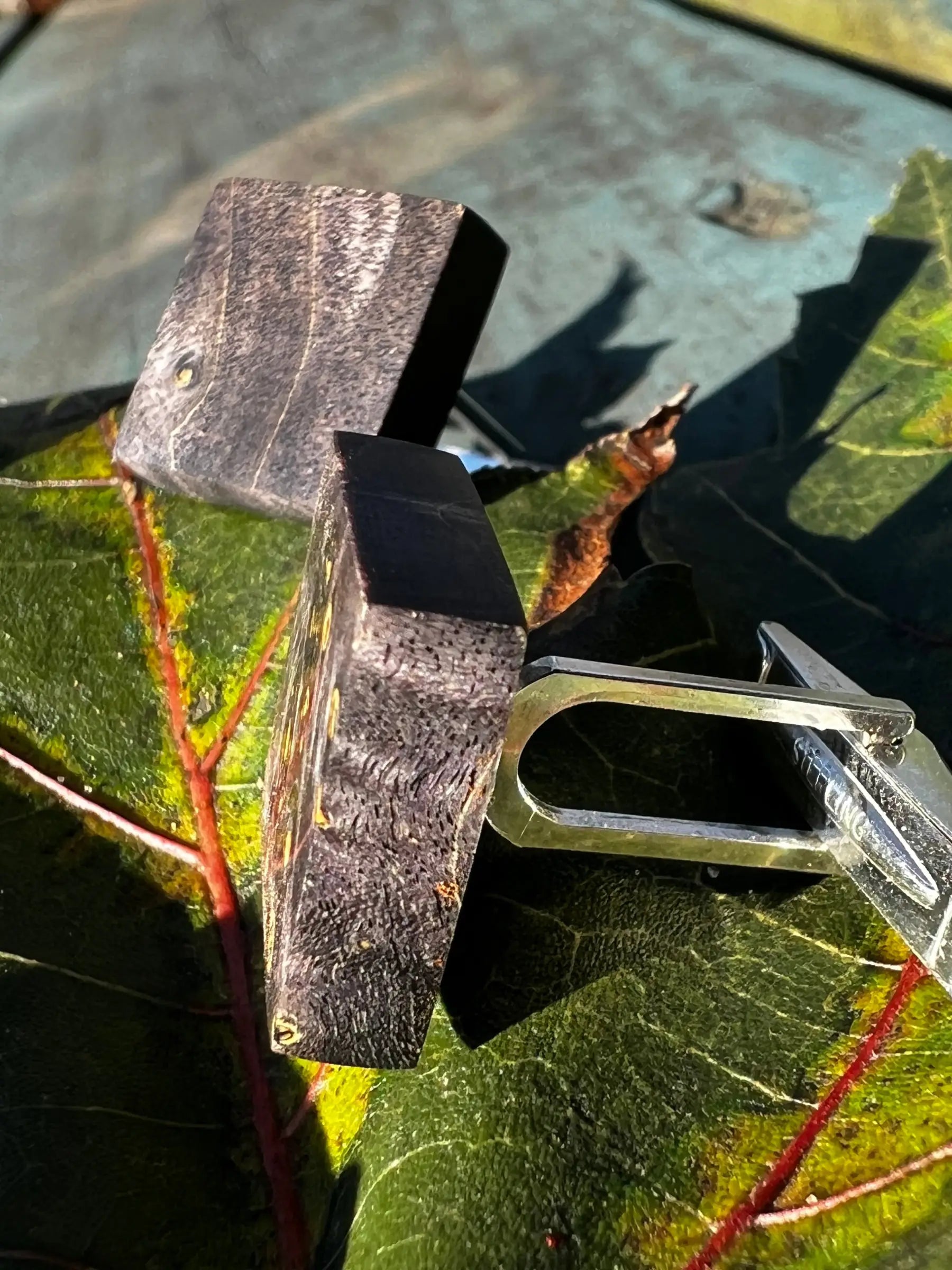 Buckeye Burl & Sterling Silver Cufflinks | Ronin Machinewerks