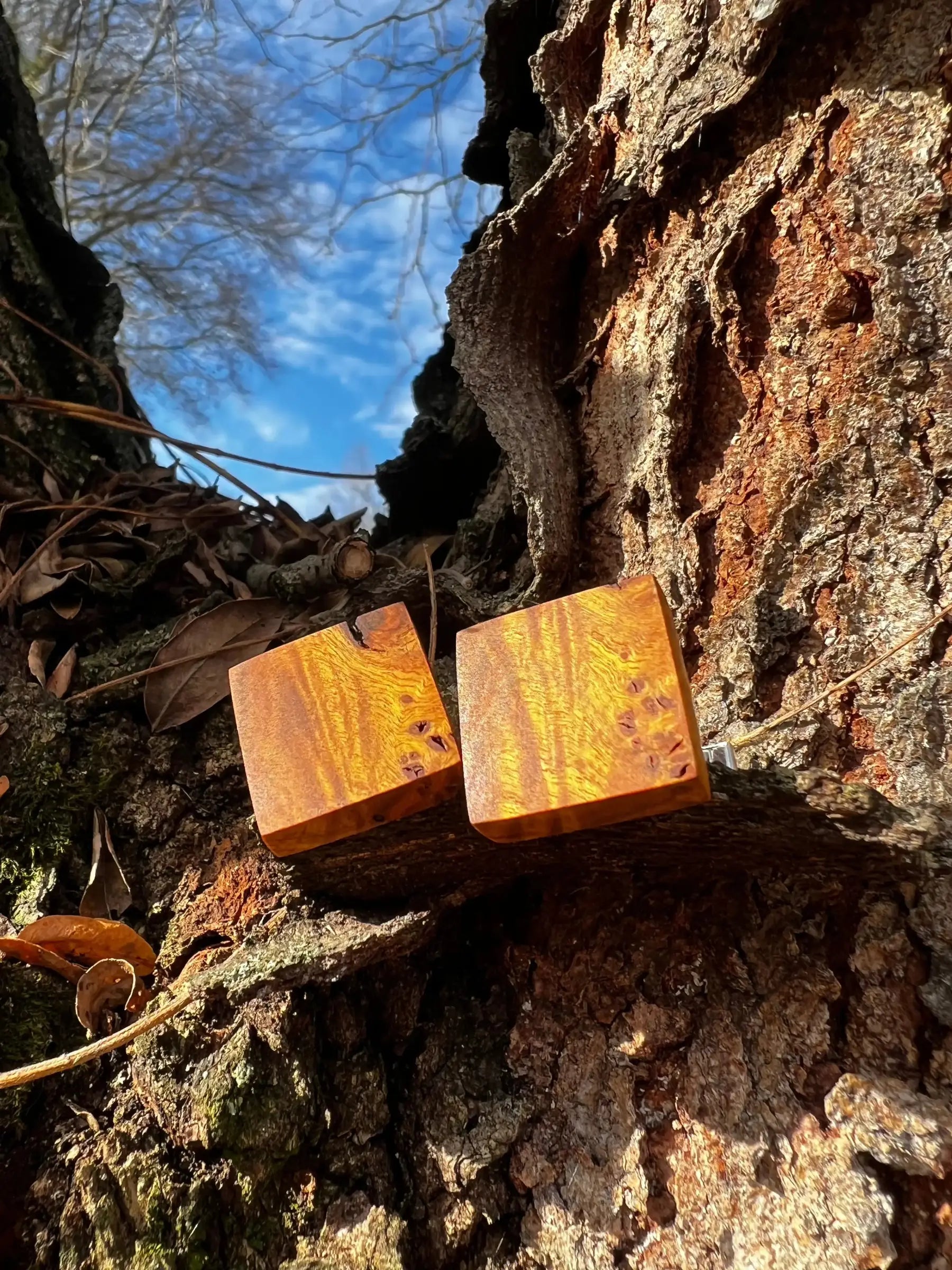 Chittum Burl & Sterling Silver Cufflinks | Ronin Machinewerks