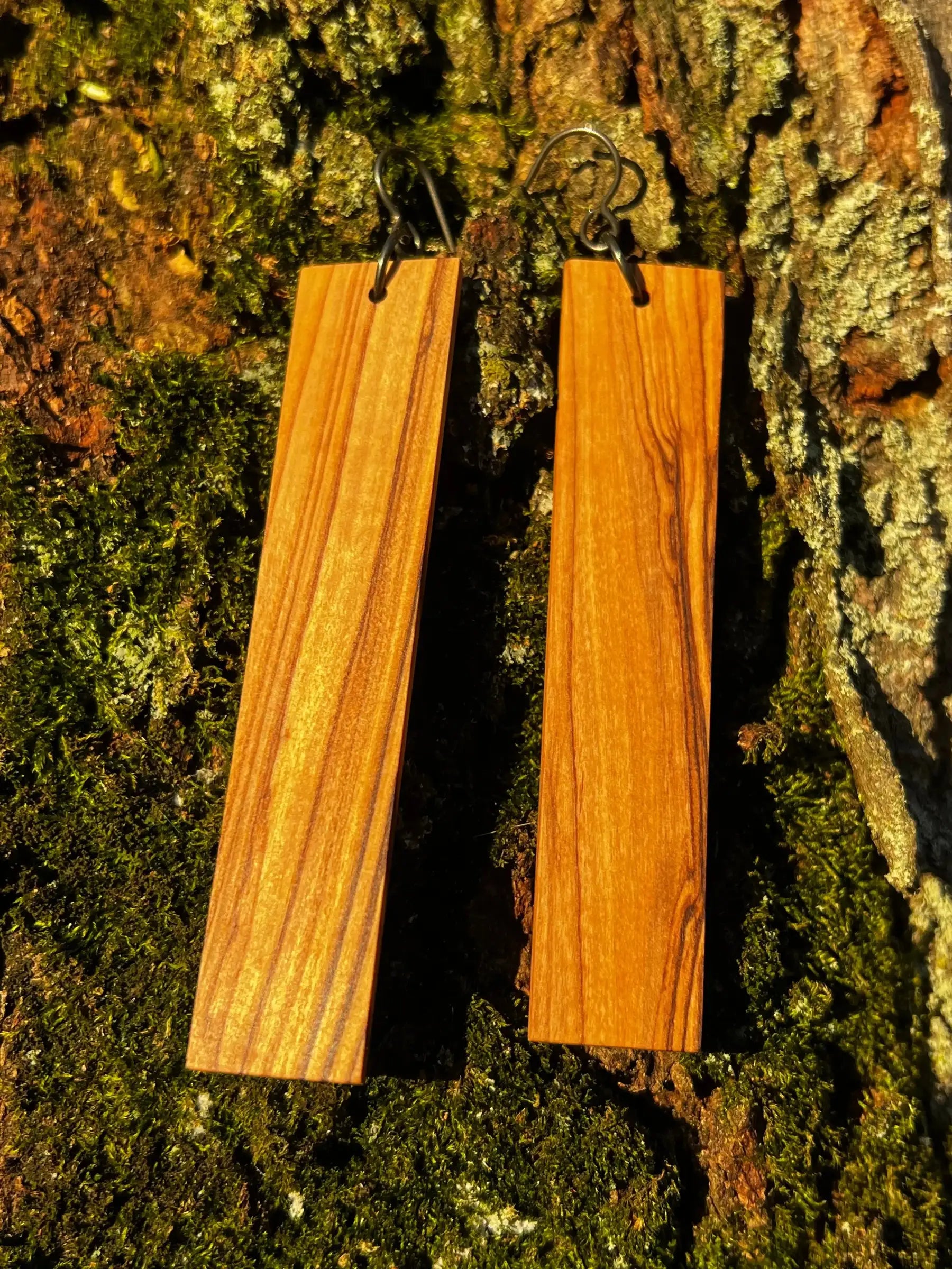 Black and White Ebony Earrings | Large | Ronin Machinewerks