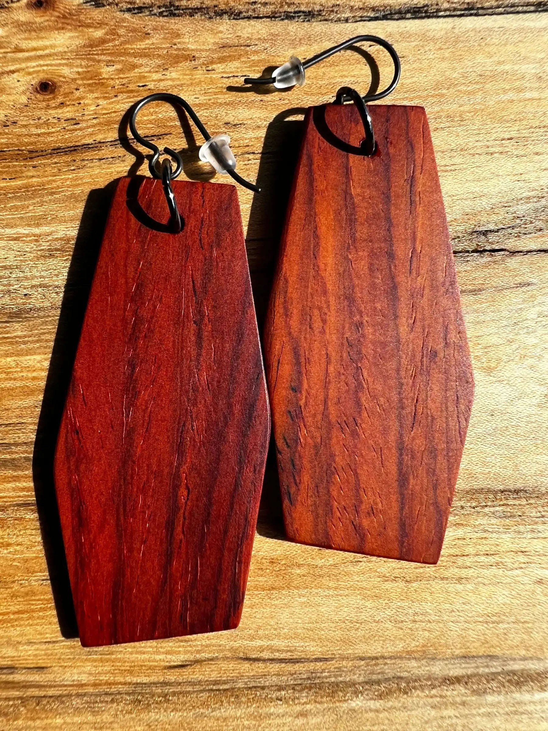 Cocobolo Wood Earrings | Medium | #049 | Ronin Machinewerks