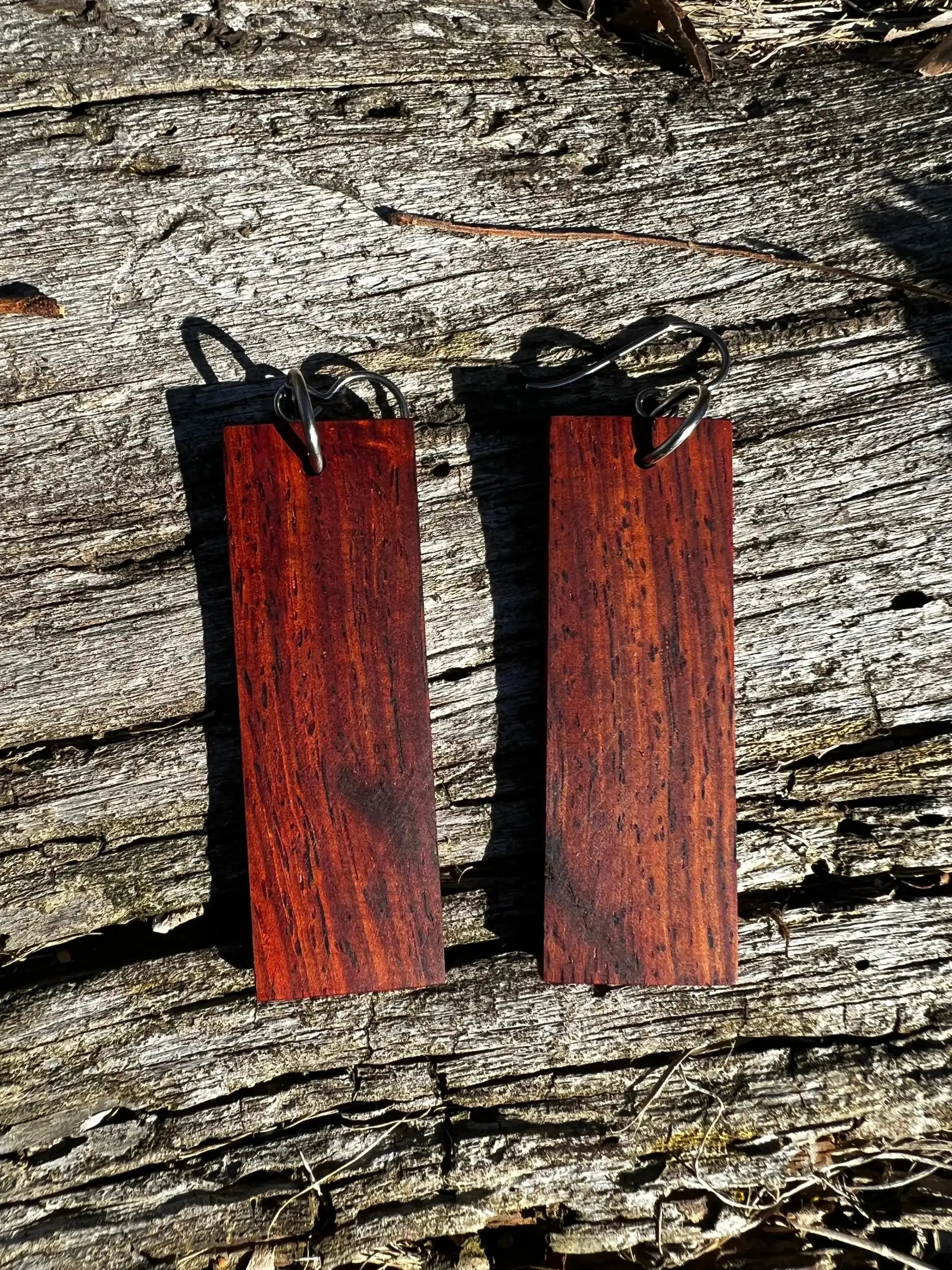 Cocobolo Wood Earrings | Medium | #212