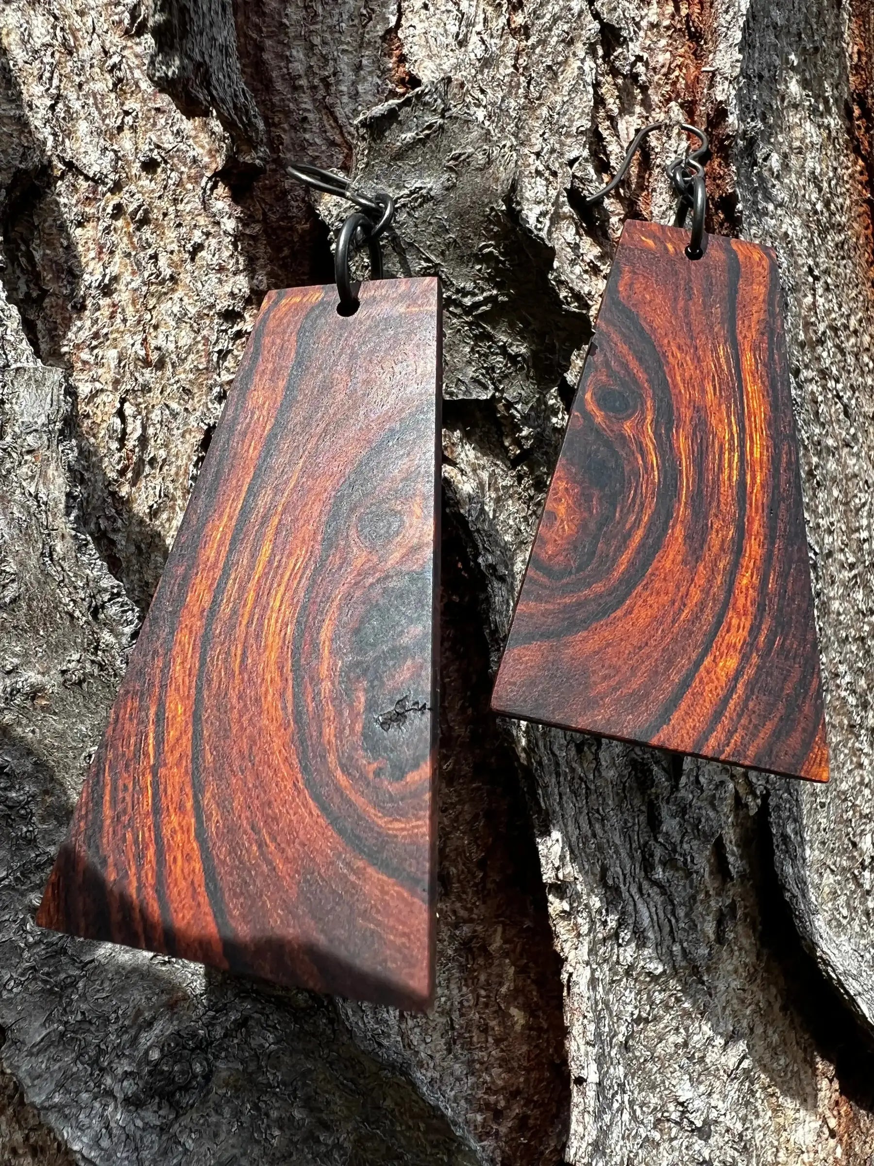 Desert Ironwood Earrings | Ronin Machinewerks