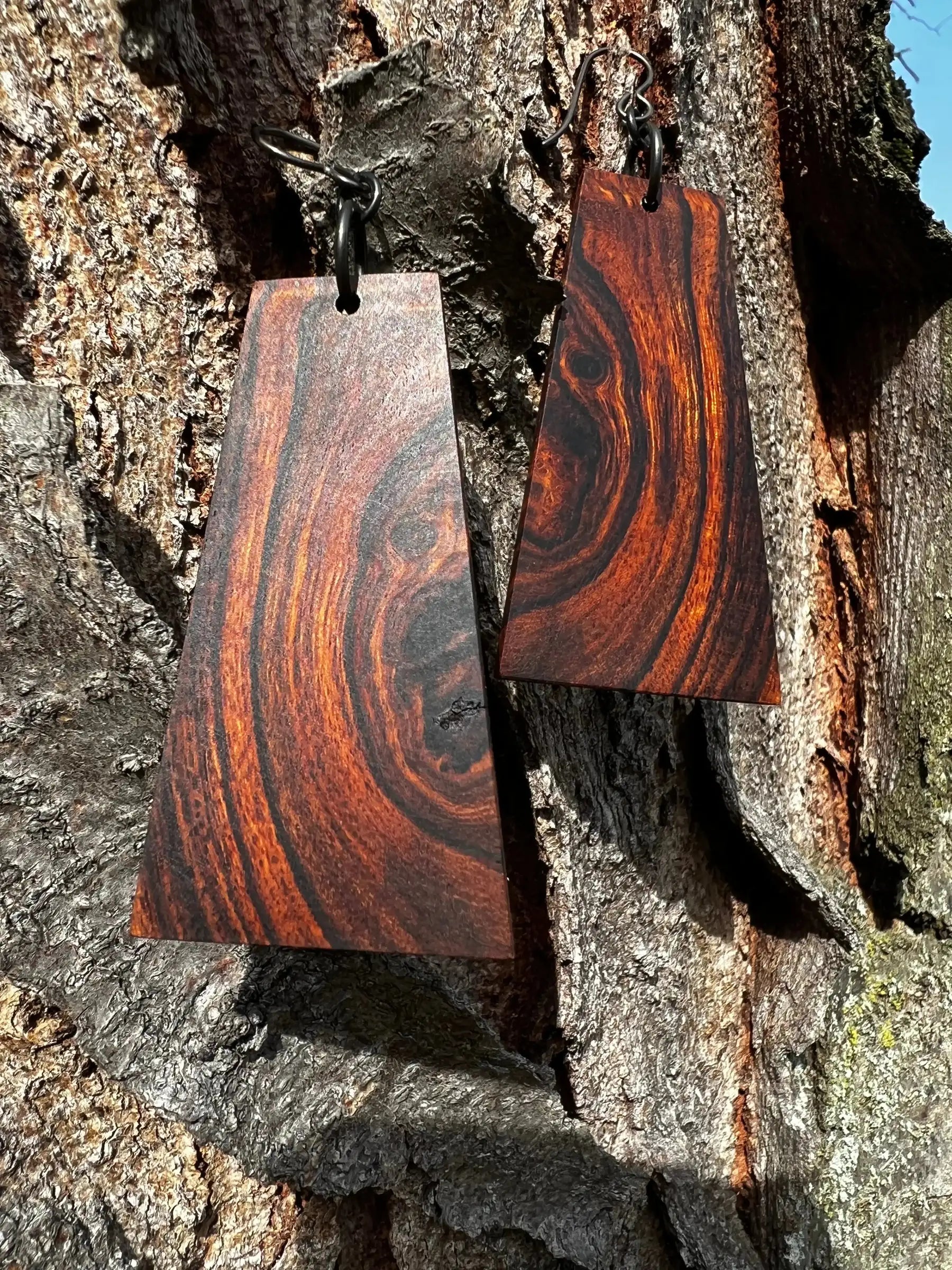 Desert Ironwood Earrings | Ronin Machinewerks