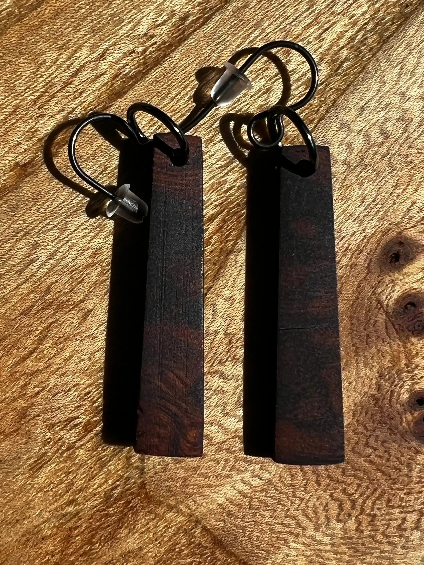 Desert Ironwood Earrings - Ronin Machinewerks Exotic Wood Jewelry