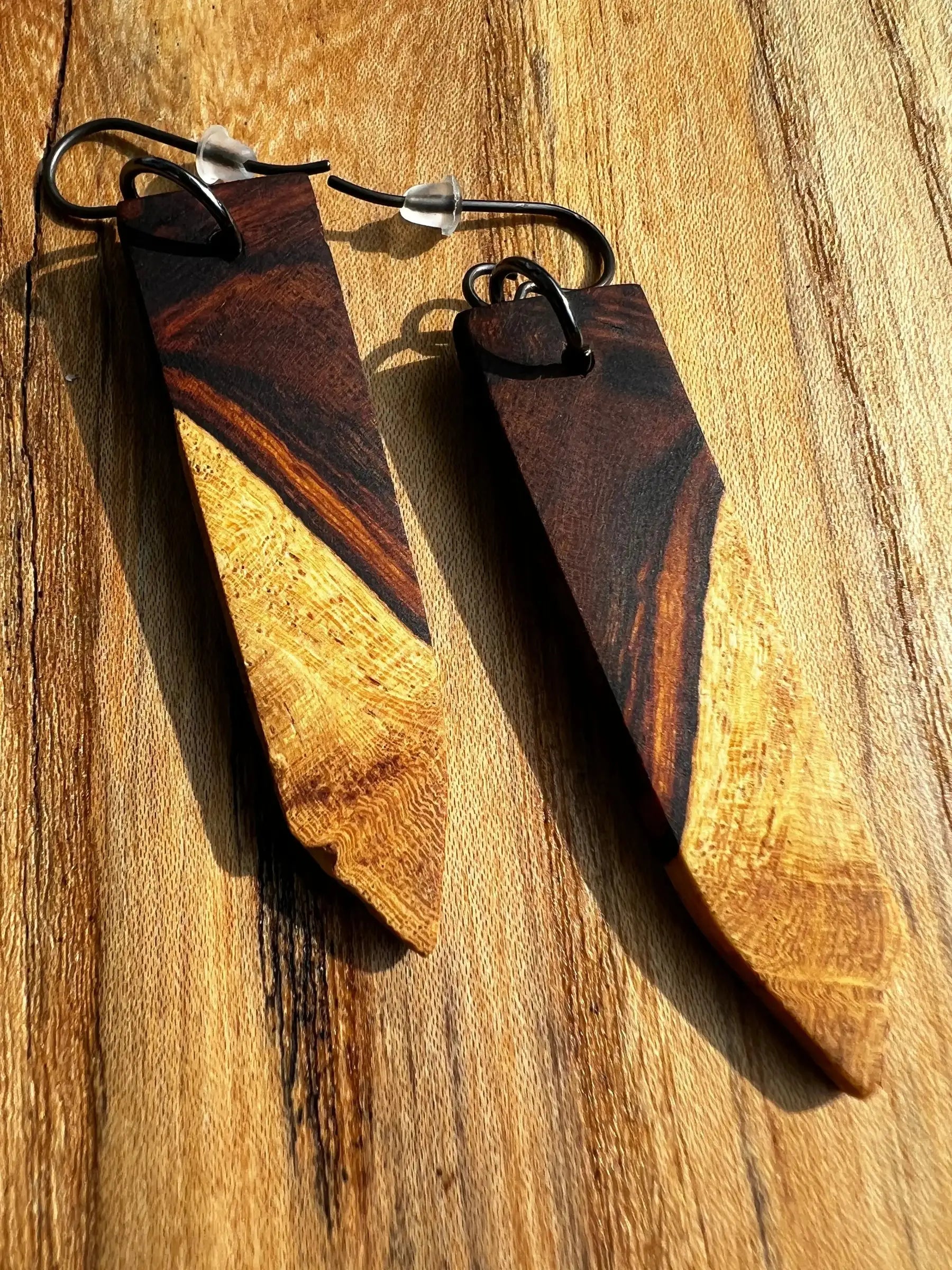 Desert Ironwood Earrings - Ronin Machinewerks Exotic Wood Jewelry