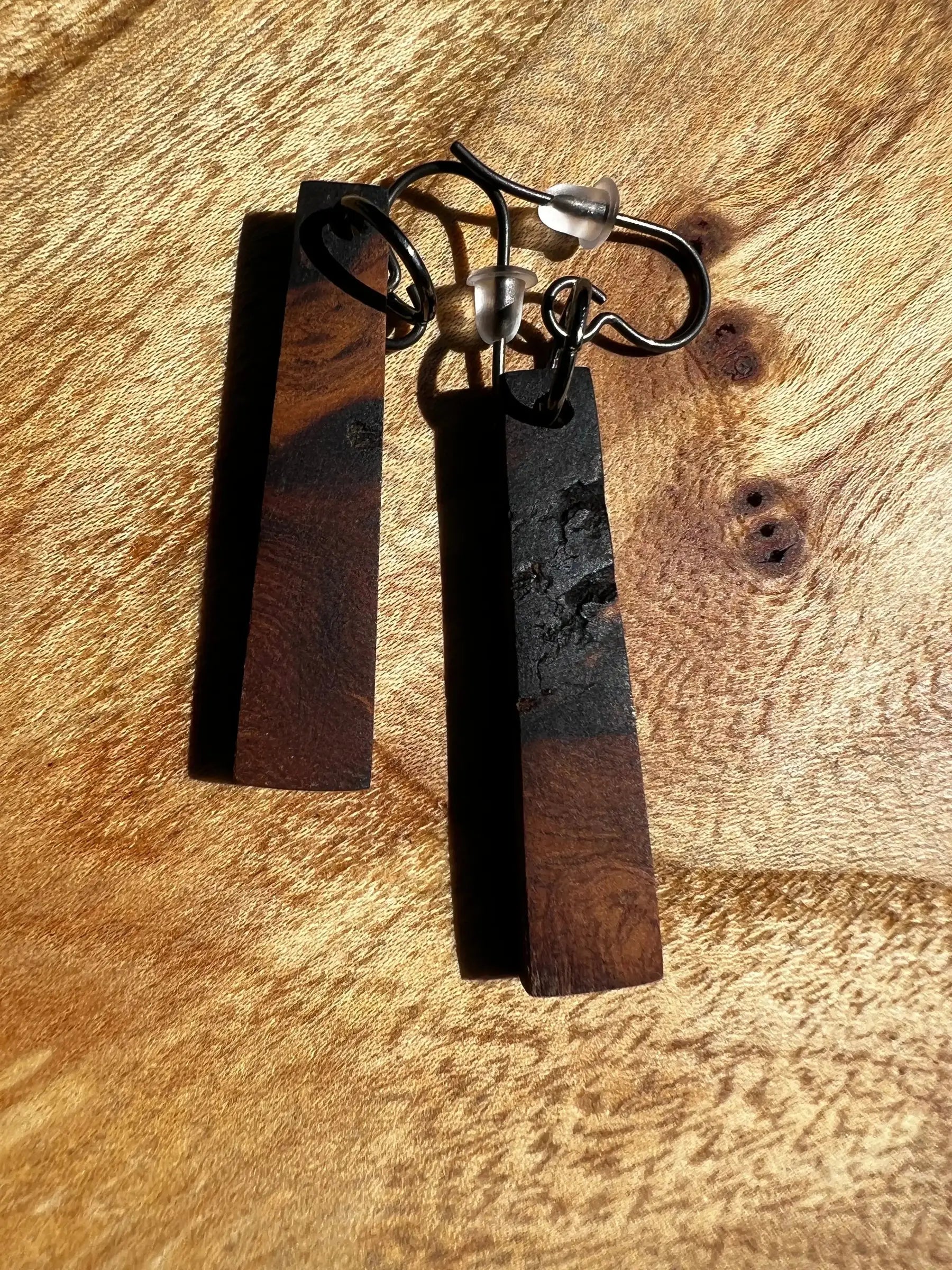 Desert Ironwood Earrings - Ronin Machinewerks Exotic Wood Jewelry