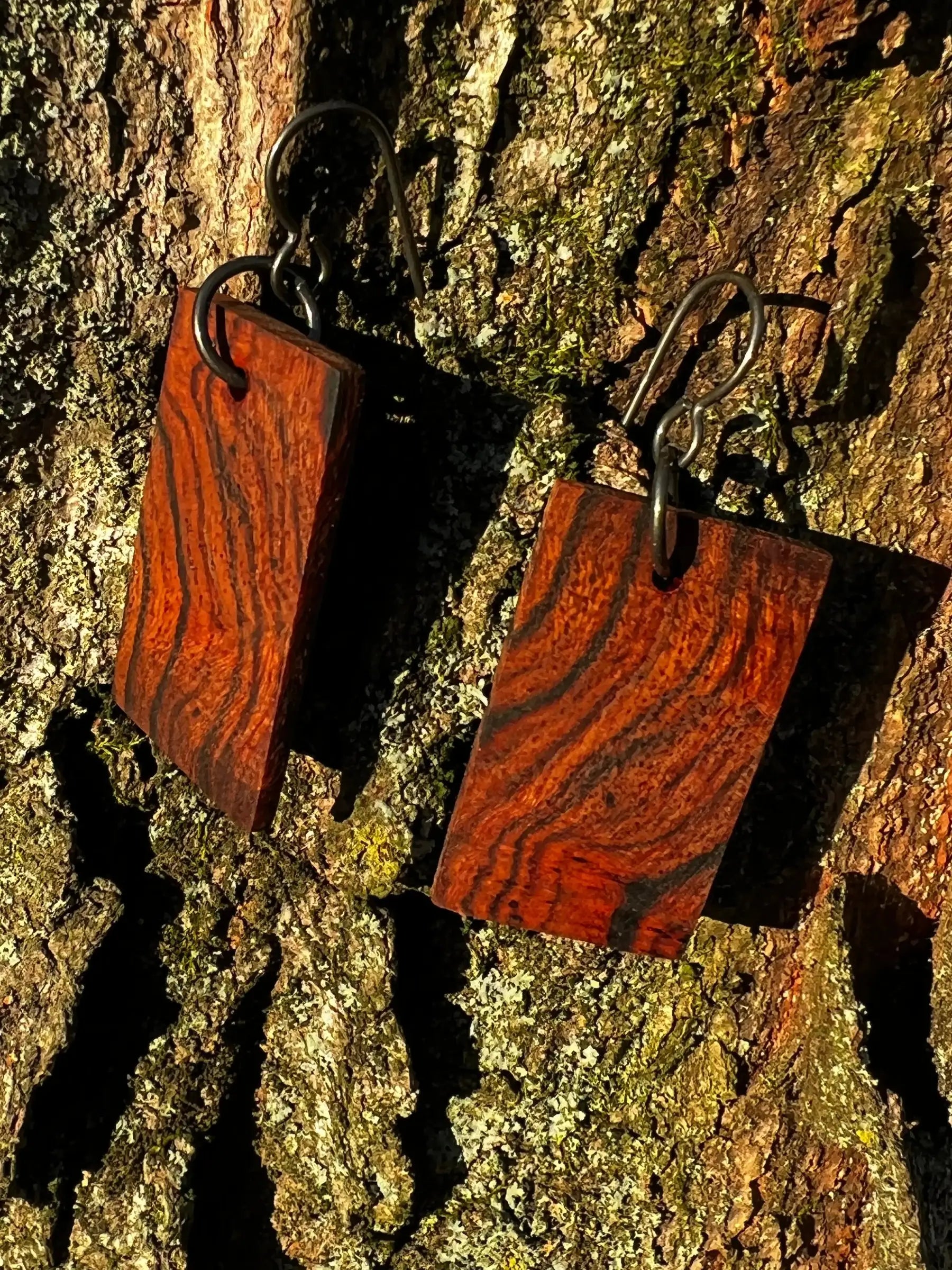 Desert Ironwood Wood Earrings | Small | #166 | Ronin Machinewerks