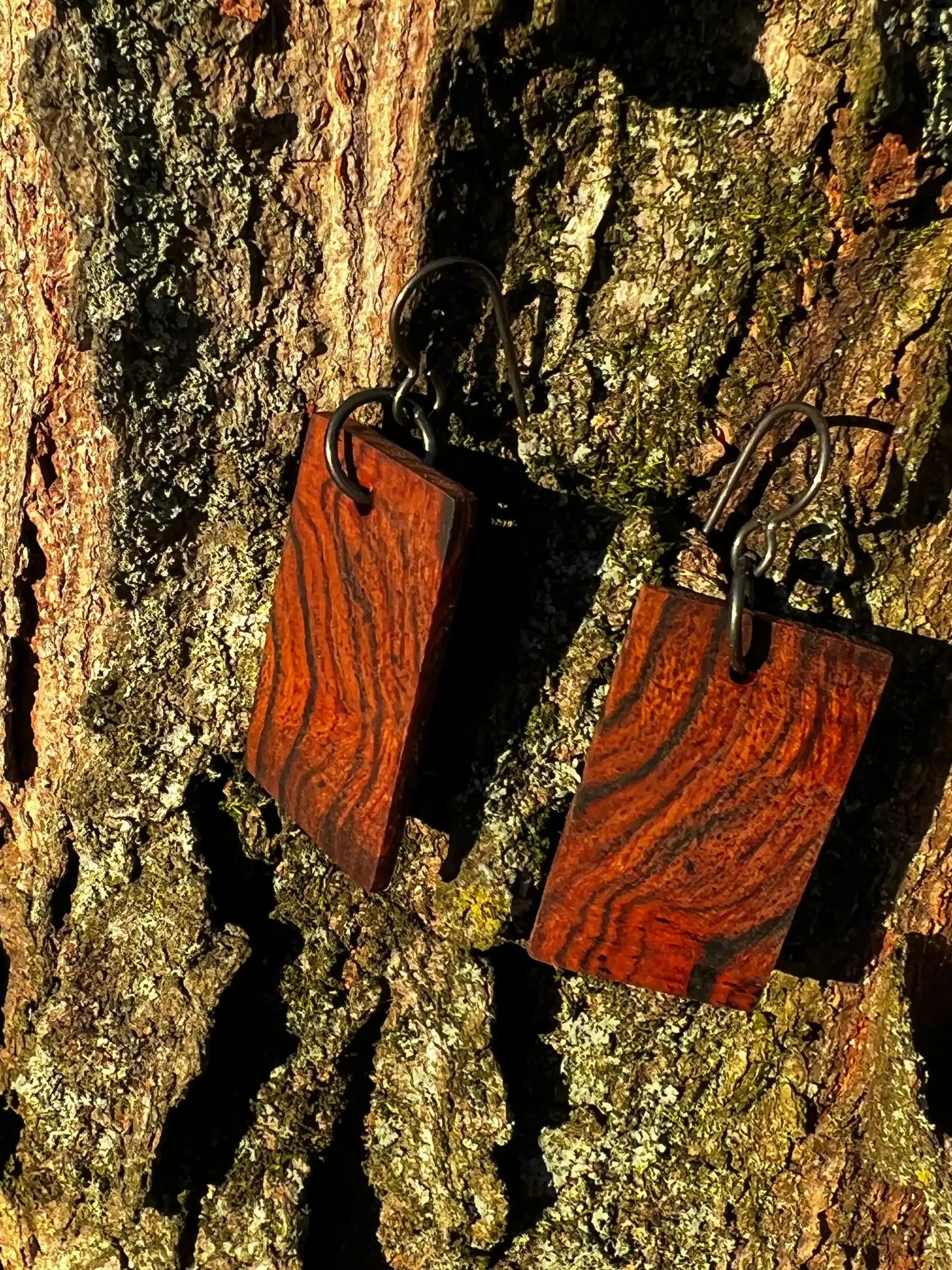 Desert Ironwood Wood Earrings | Small | #166 | Ronin Machinewerks