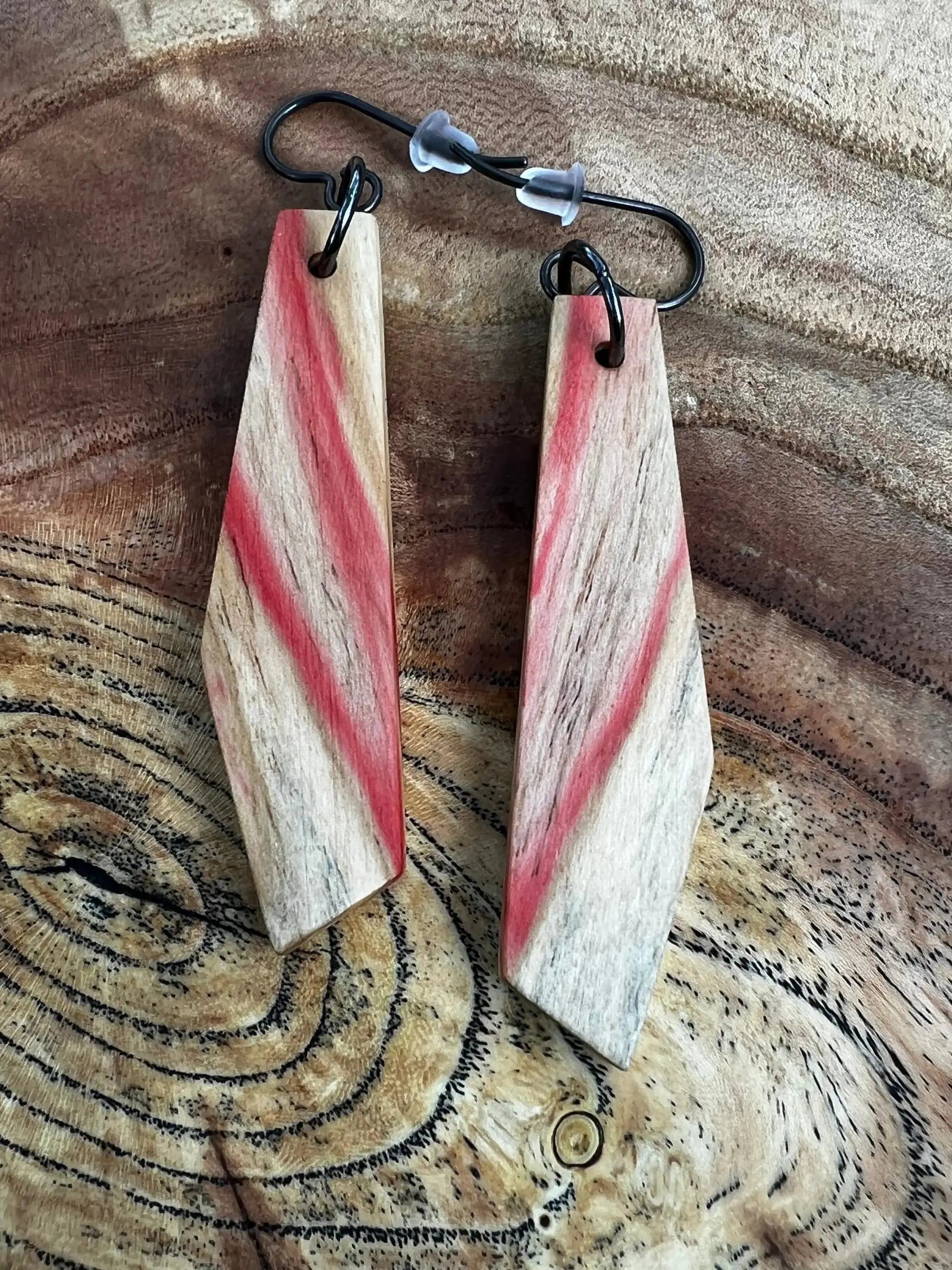 Flamed Box Elder Earrings | Medium
