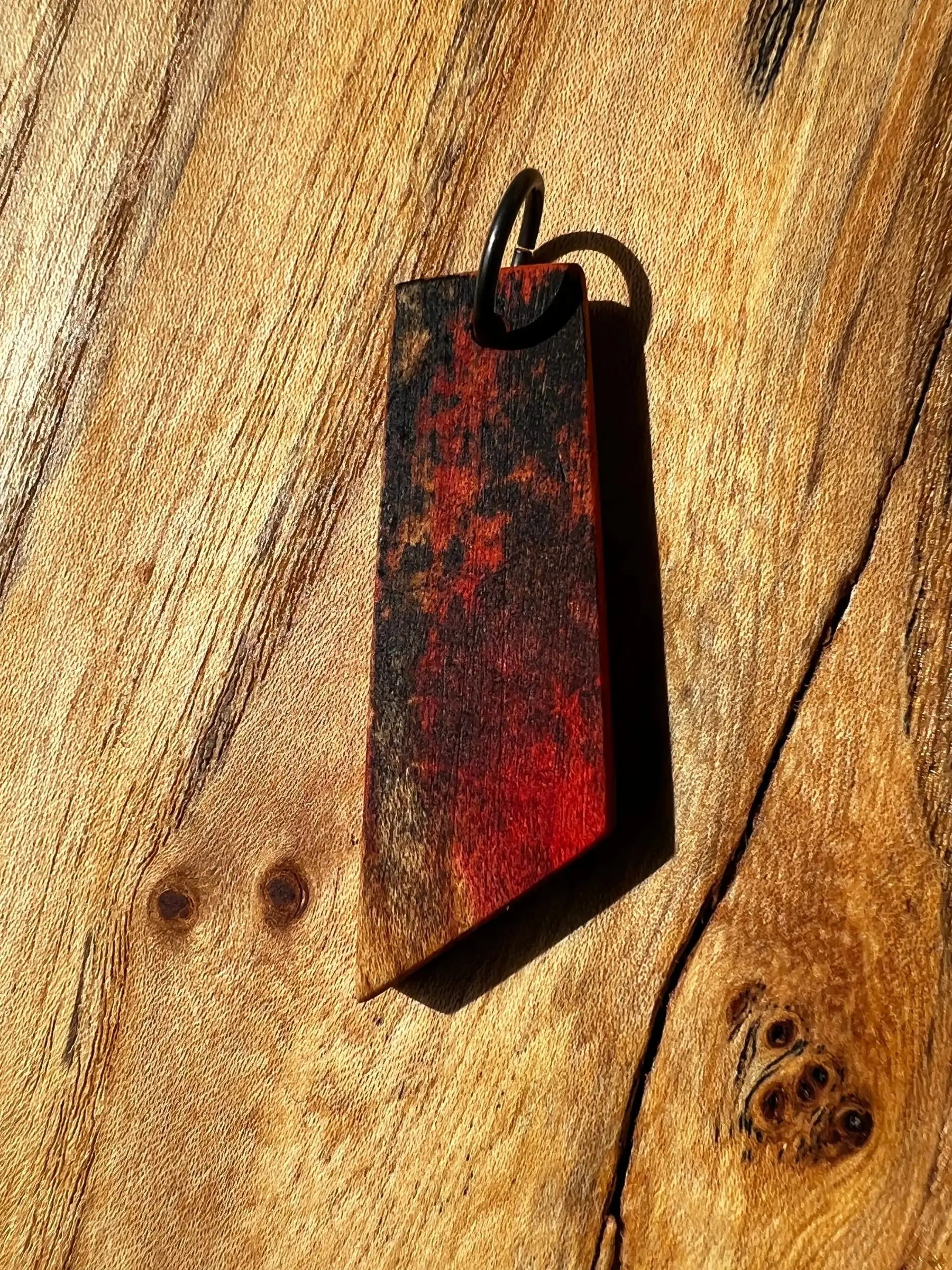 Flamed Box Elder Pendant | #006  | Ronin Machinewerks