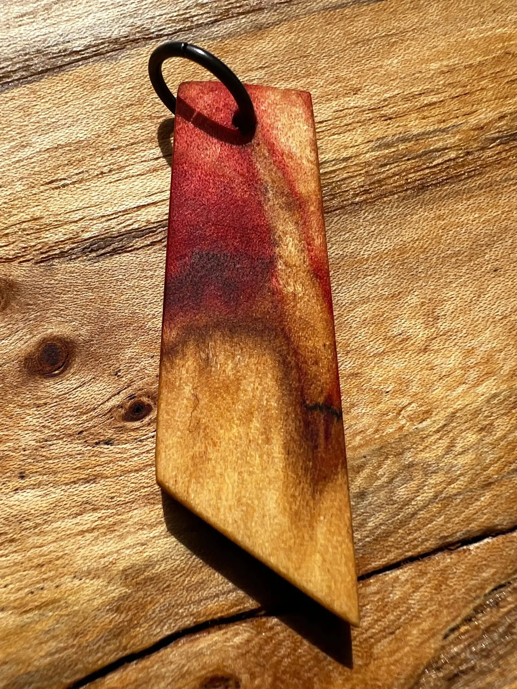 Flamed Box Elder Pendant | #006  | Ronin Machinewerks