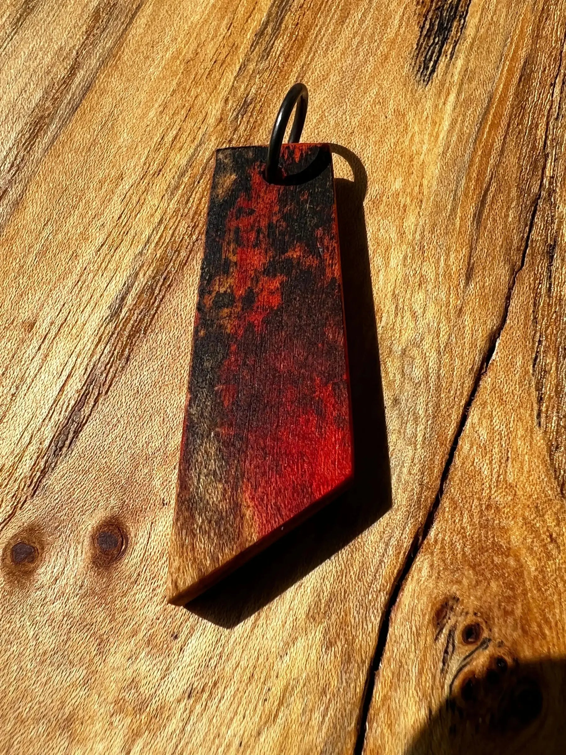 Flamed Box Elder Pendant | #006  | Ronin Machinewerks