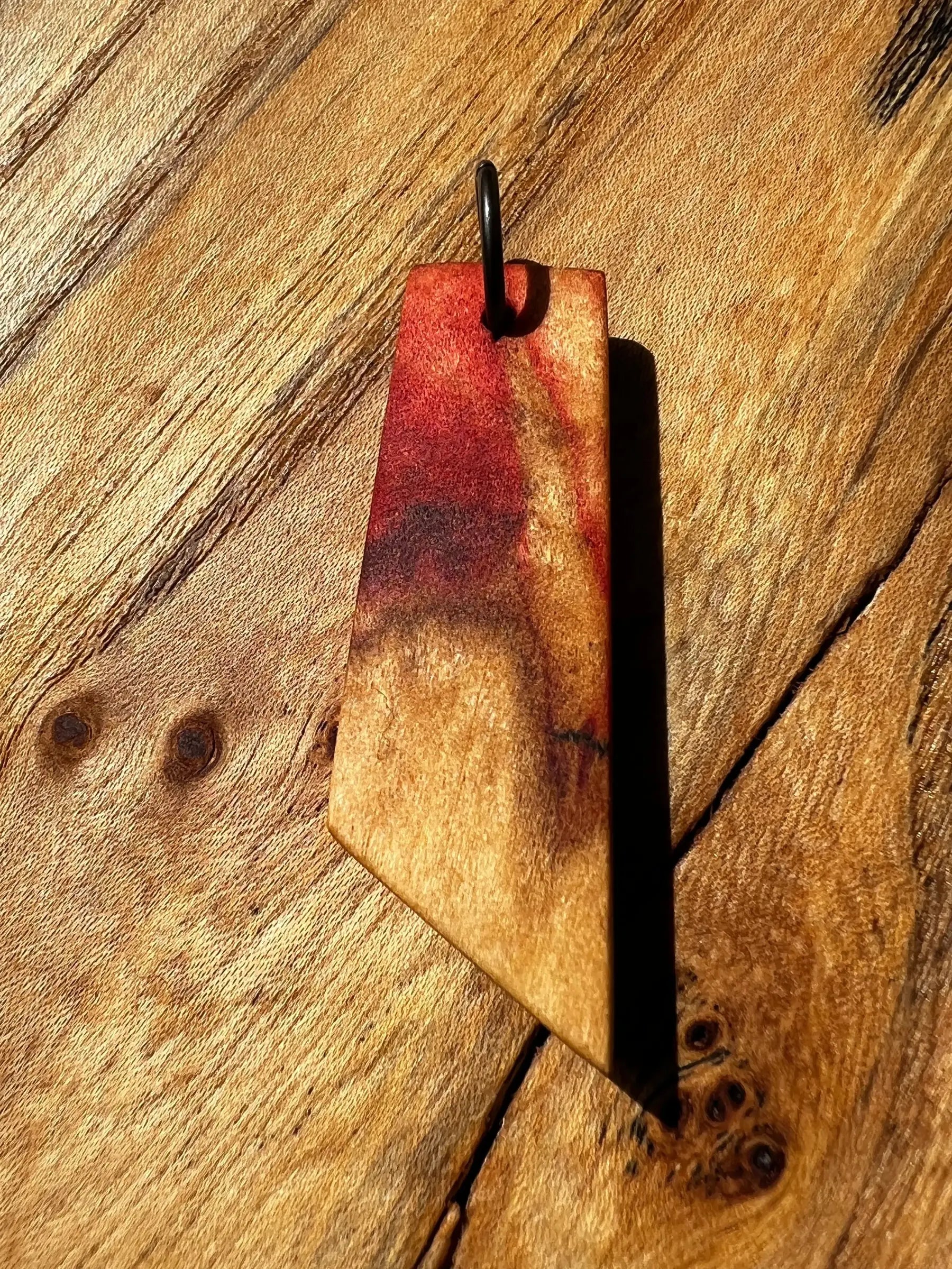 Flamed Box Elder Pendant | #006  | Ronin Machinewerks