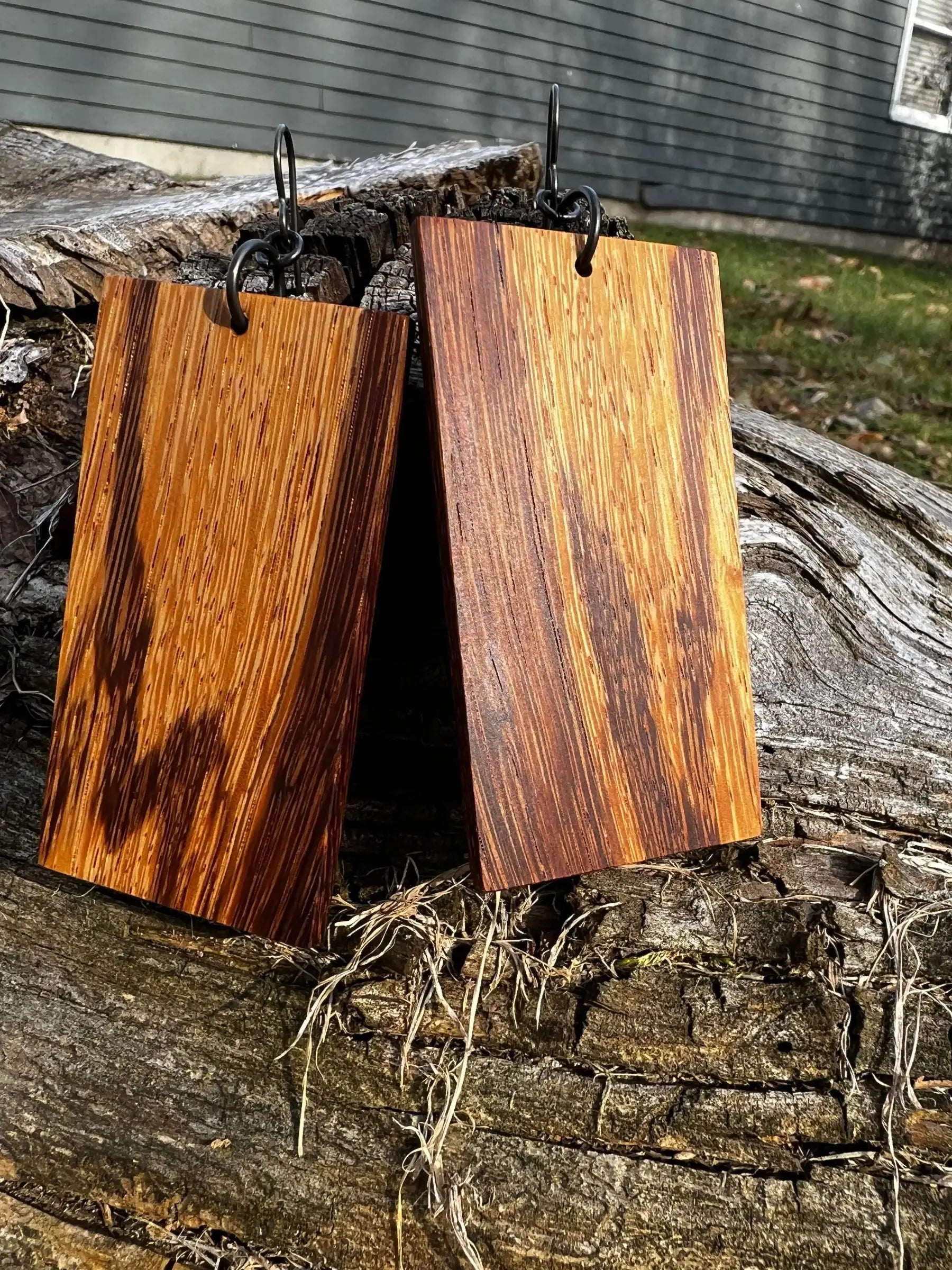 Marblewood Hardwood Earrings - Ronin Machinewerks Exotic Wood Jewelry