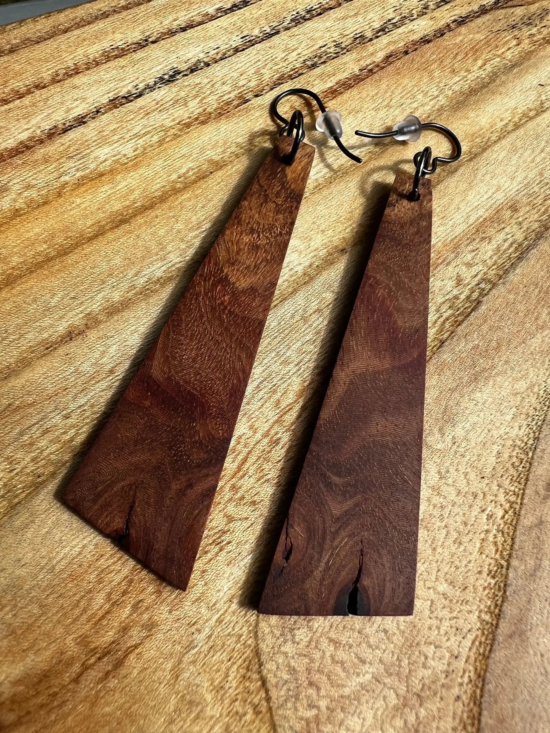 Philippine Ironwood Earrings | Large | Ronin Machinewerks