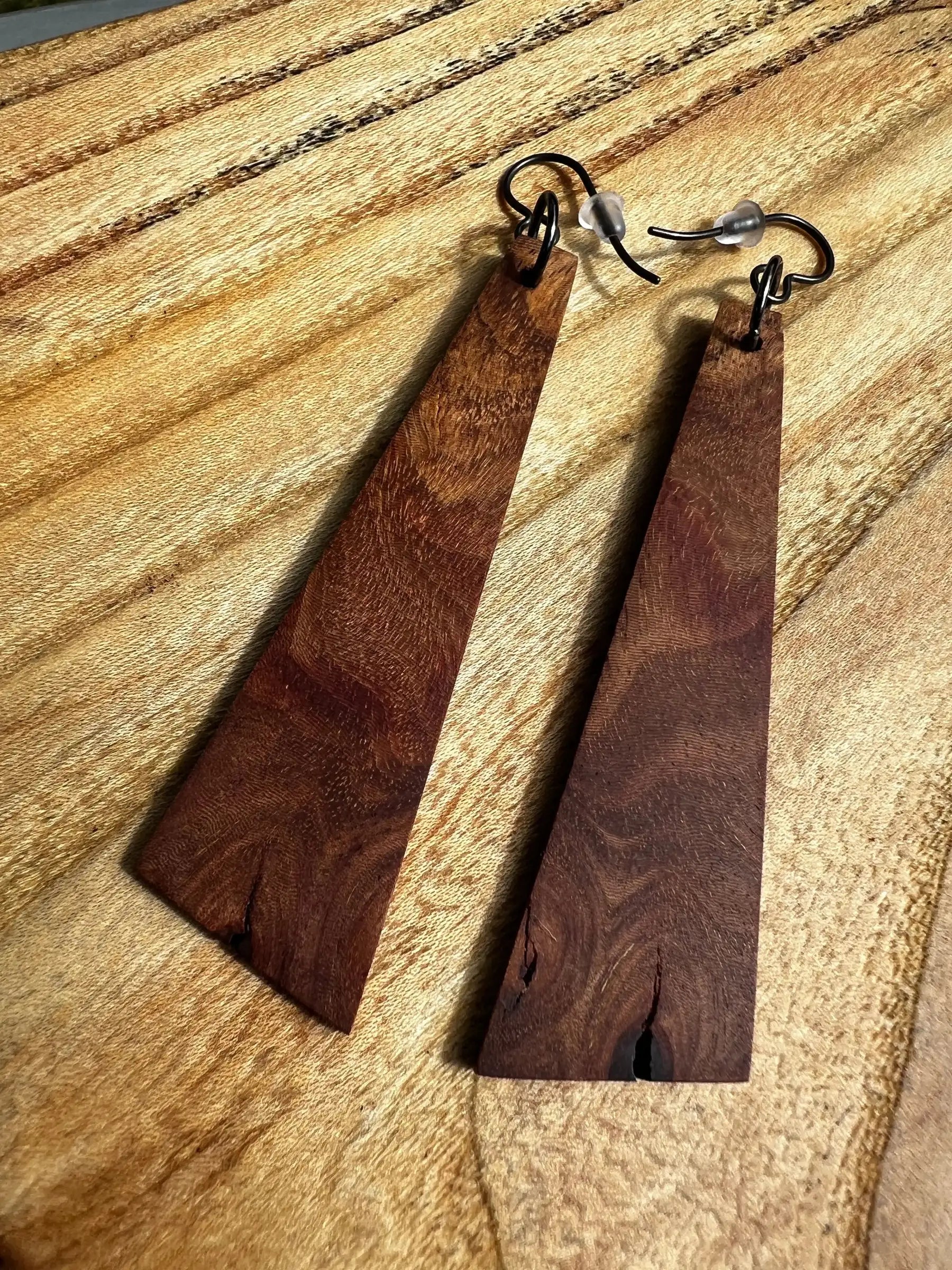 Philippine Ironwood Earrings | Large | Ronin Machinewerks