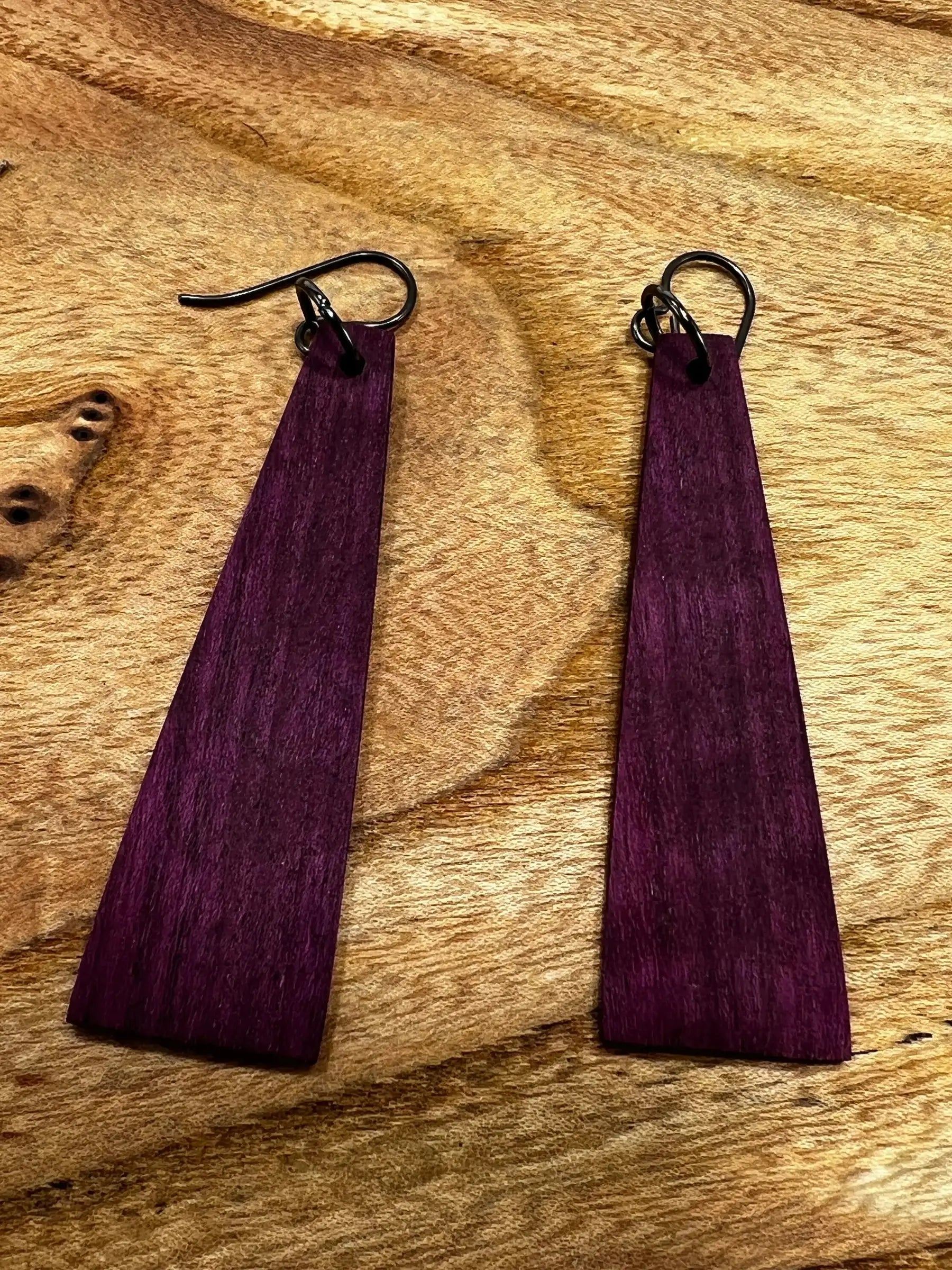 Purpleheart Earrings | Medium | Ronin Machinewerks