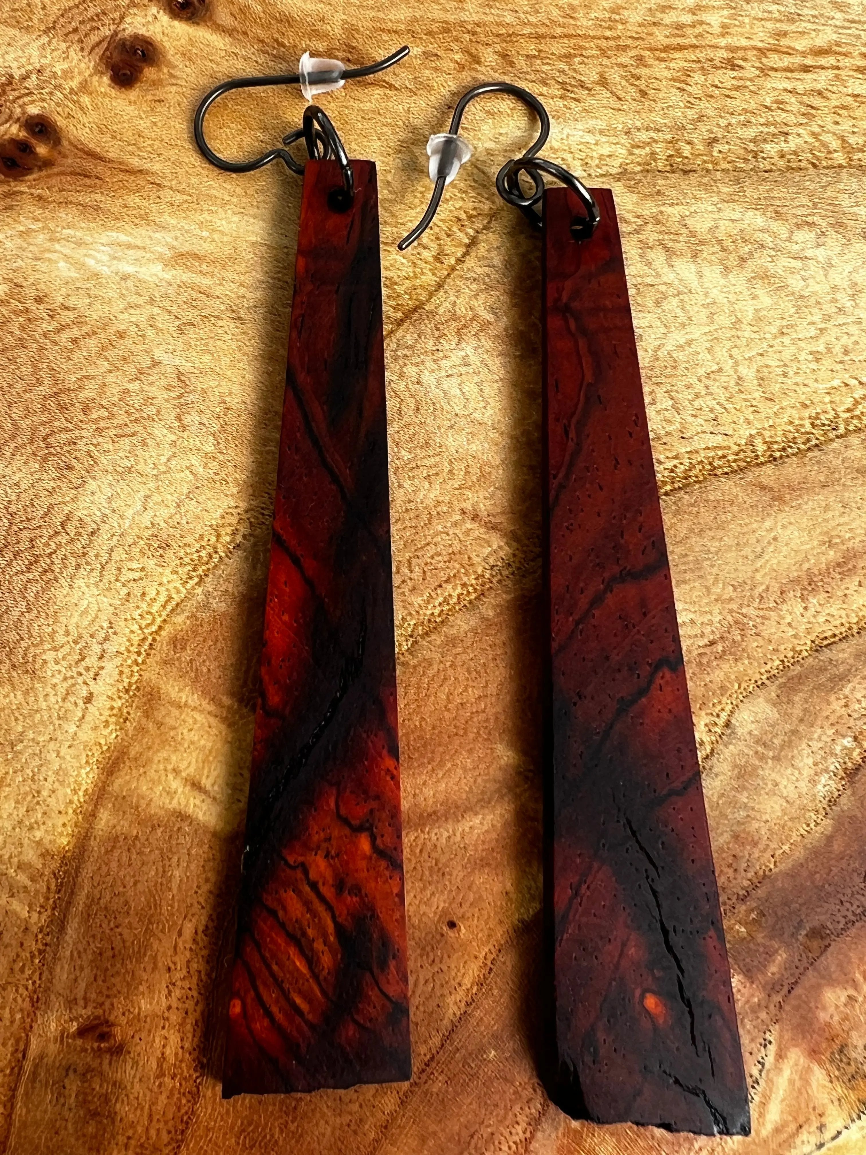 Cocobolo Wood Earrings | #013 | Large | Ronin Machinewerks