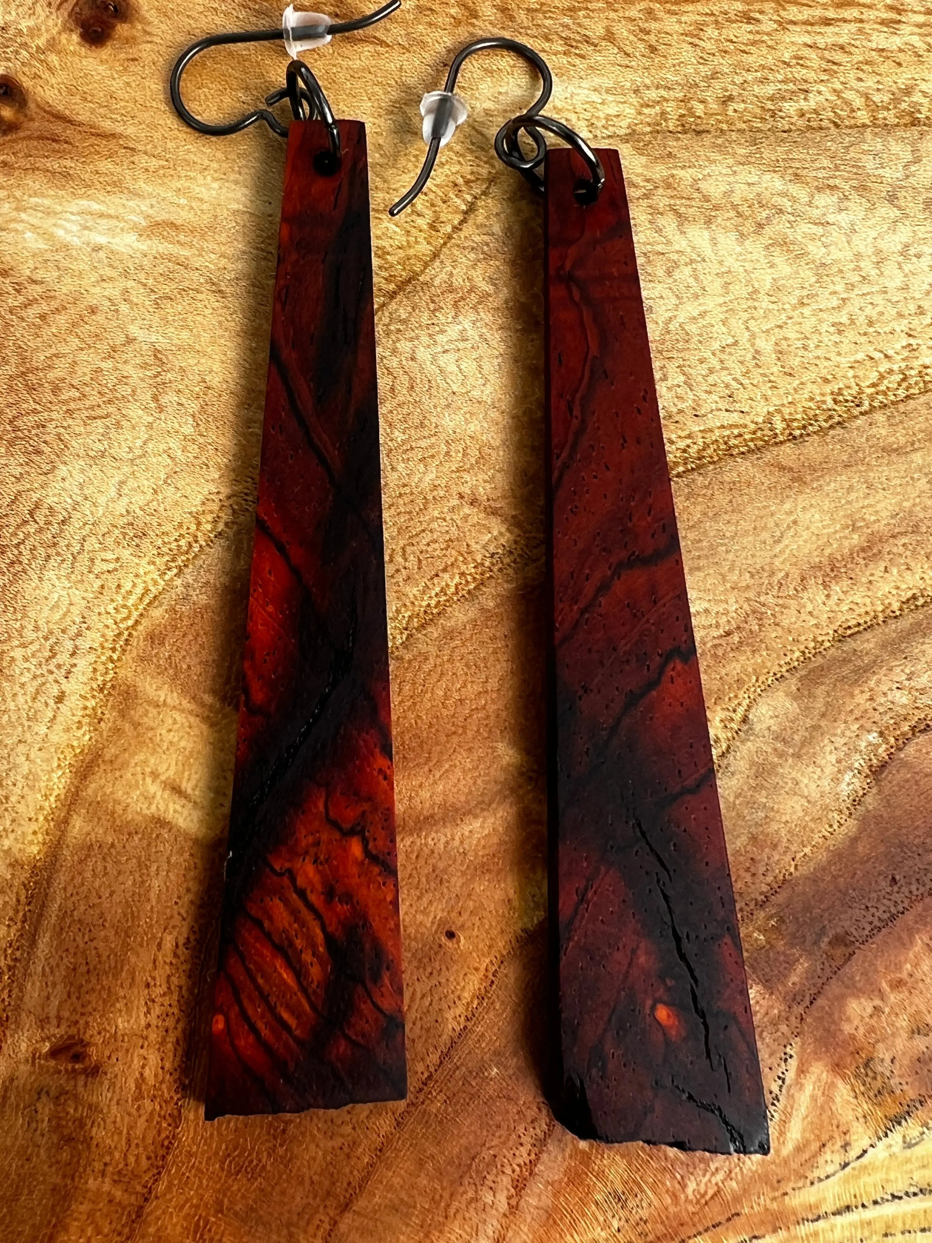 Cocobolo Wood Earrings | #013 | Large | Ronin Machinewerks