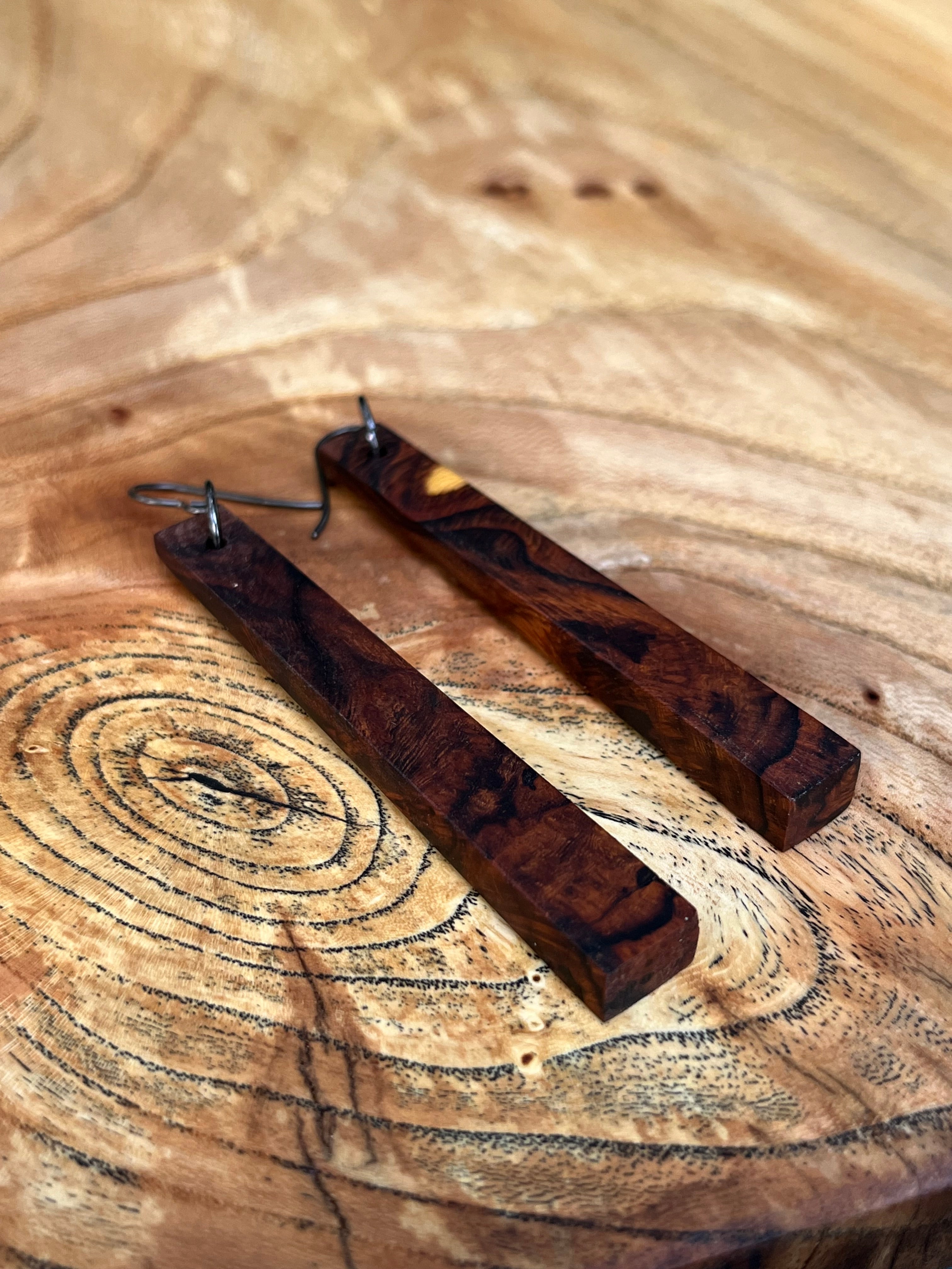 Desert Ironwood Earrings | Ronin Machinewerks