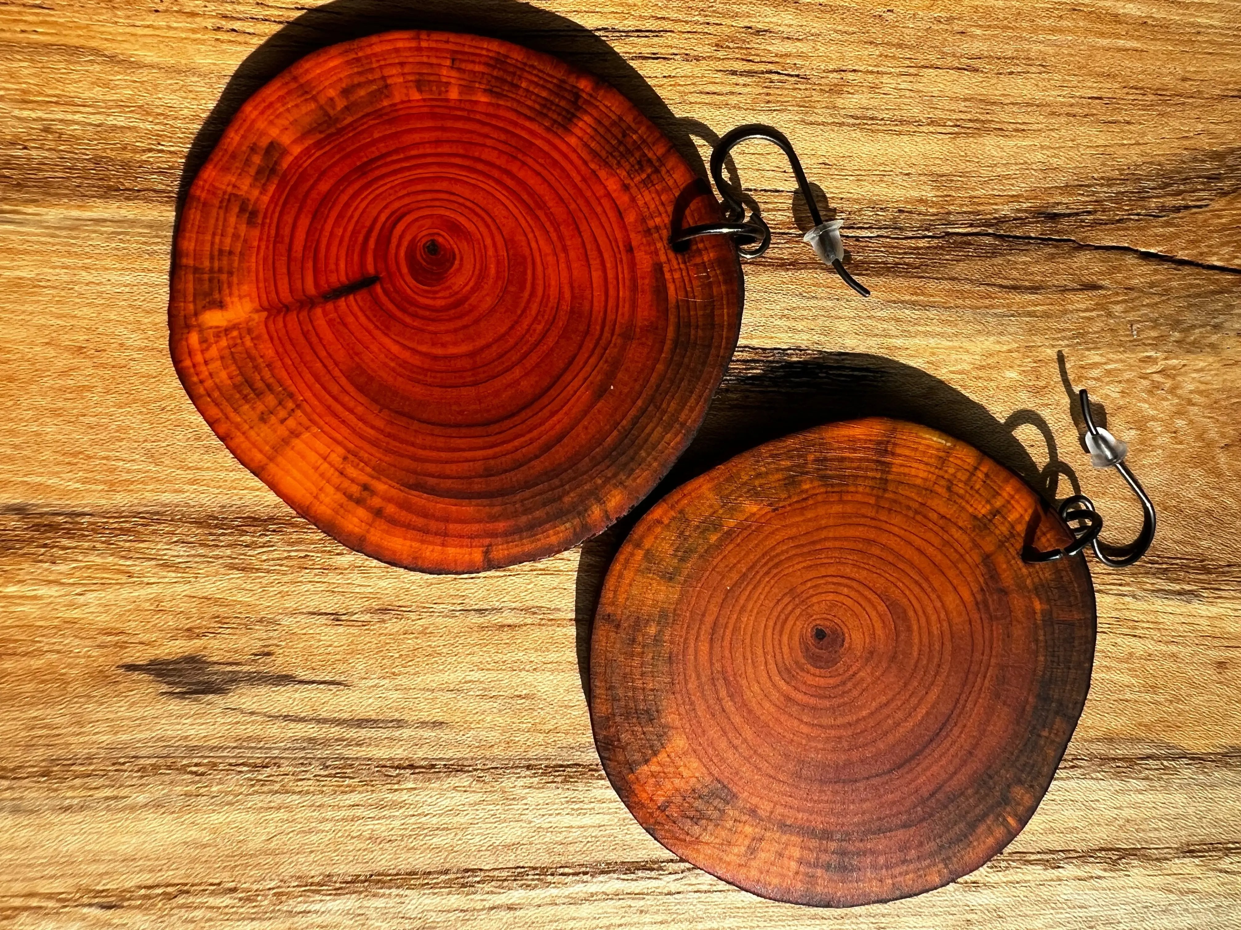 Dyed Yew Earrings - Large | Ronin Machinewerks