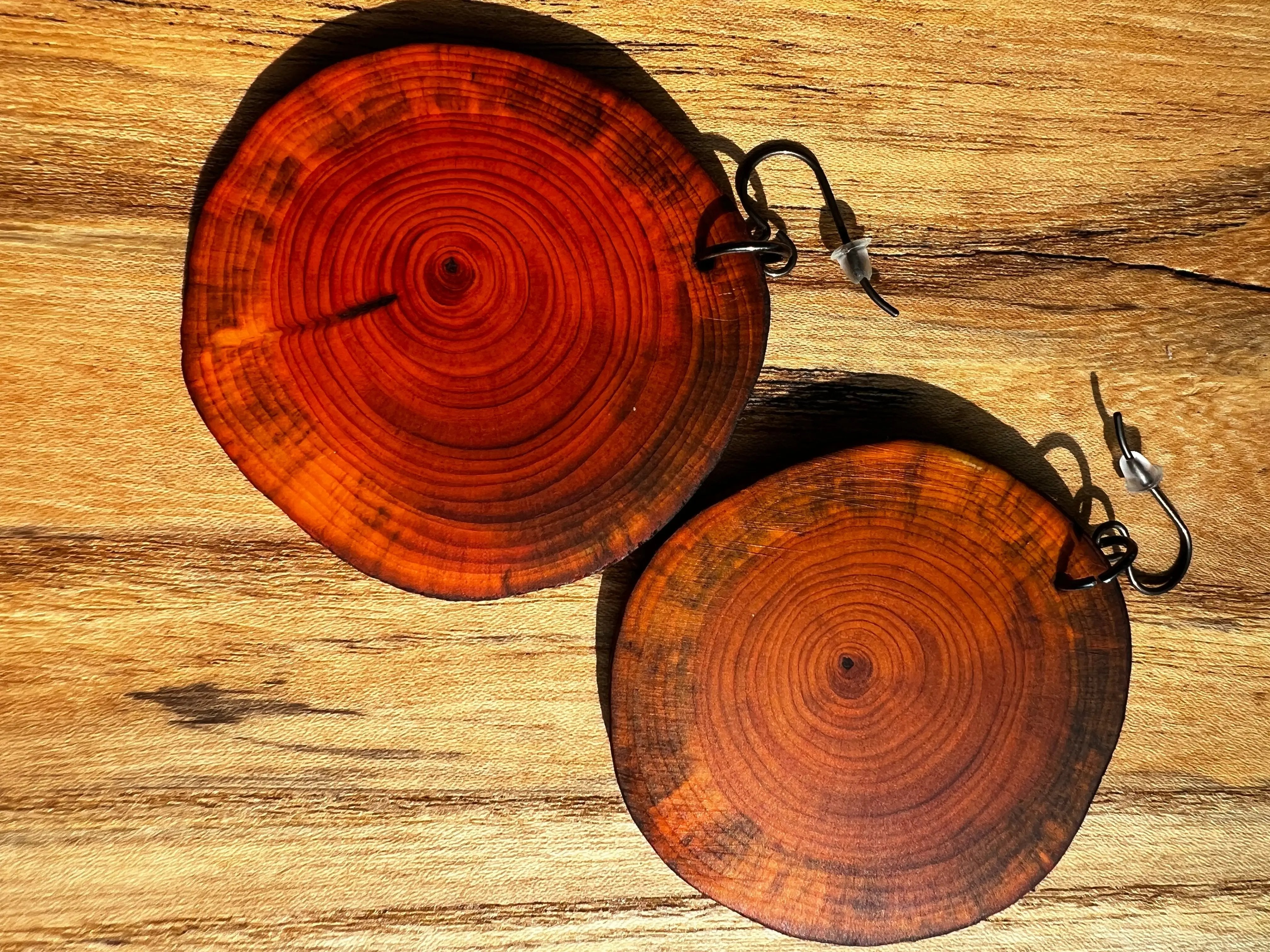 Dyed Yew Earrings - Large | Ronin Machinewerks